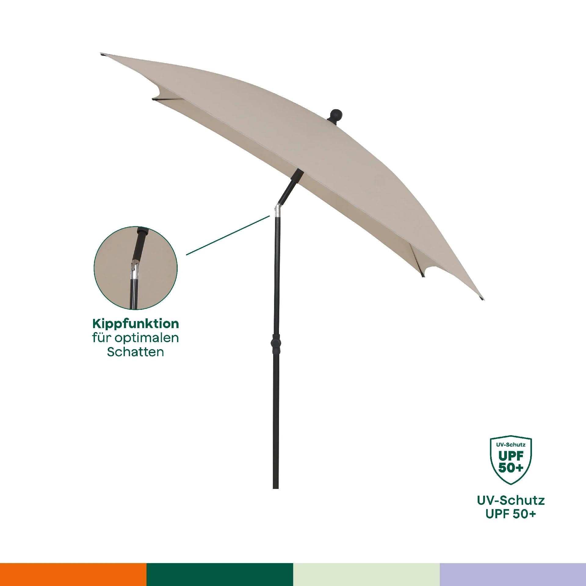 City parasol 140x210 naturel polyester | SIENA GARDEN