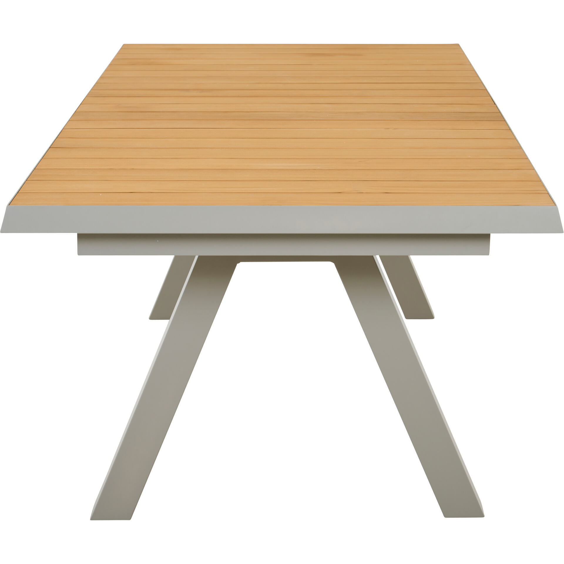 Ausziehtisch TIRANA matt seidengrau / Teak FSC | G...