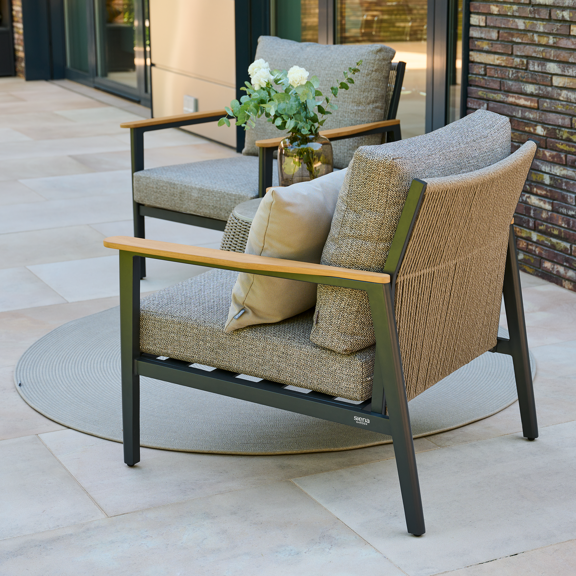 LIGURIA Balkonset | 2 Loungesessel + Tisch