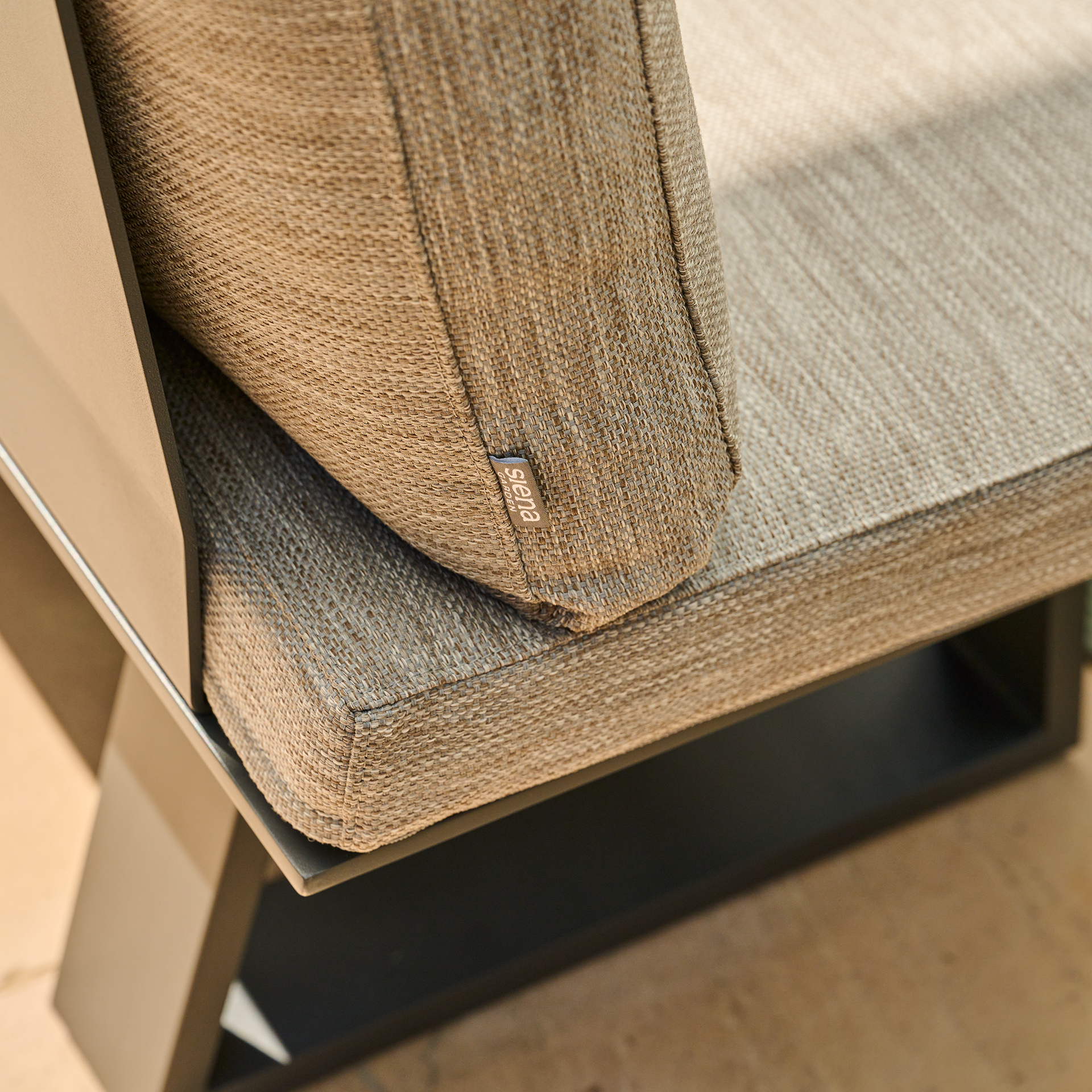 REPTON 3er Dining Bank | mix taupe / anthrazit