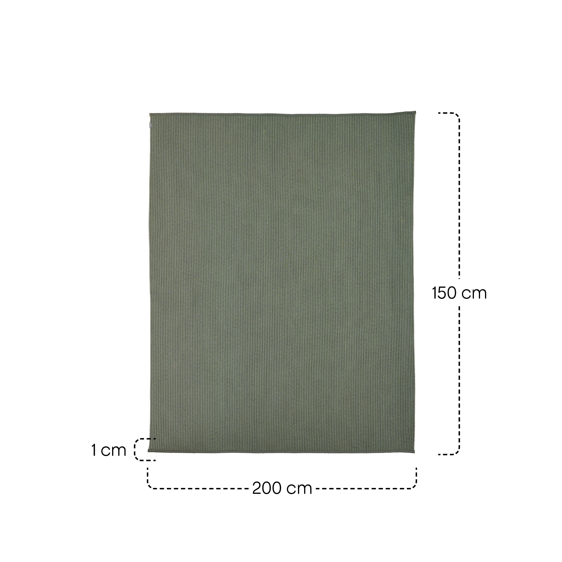 LINARO Outdoorteppich | 200 x 150 cm | olive