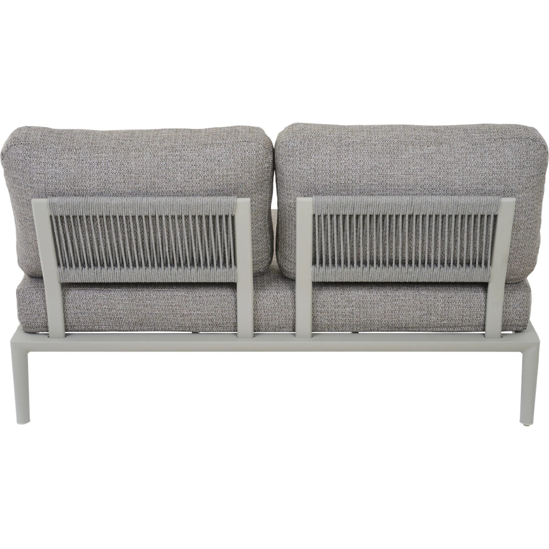 CALDARO 2er Bank mit Armlehne | taupe braun / seid...