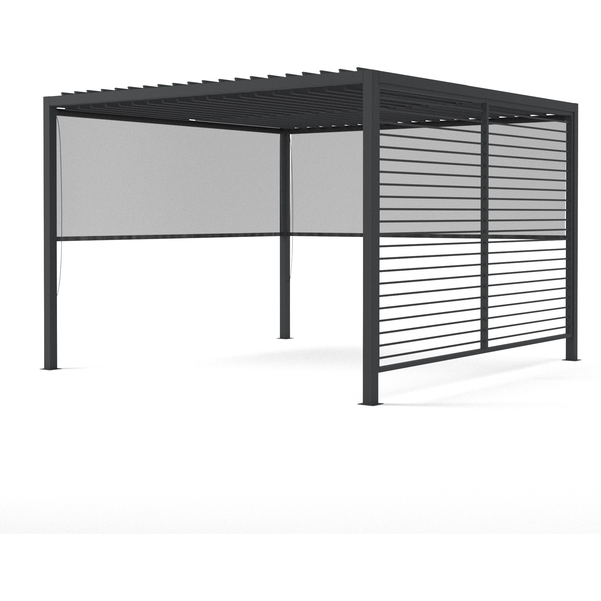 Schattenmanufaktur® Set | Vivera Basis + 2 x Rollo + Sichtblende | matt-anthrazit Schattenmanufaktur® Set | Vivera Basis + 2 x Rollo + Sichtblende | matt-anthrazit