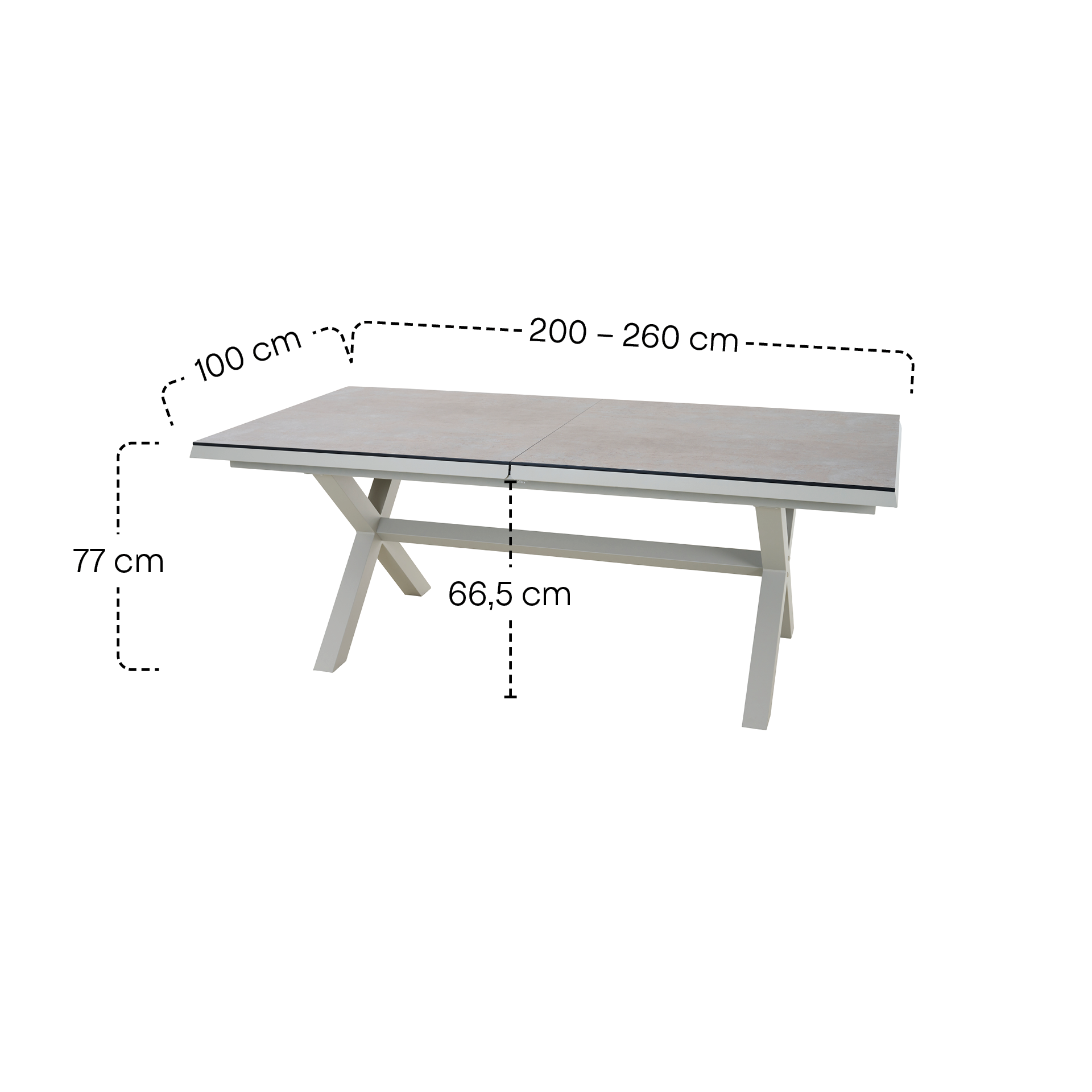 Ausziehtisch SINCRO matt seidengrau / HPL | Garten...