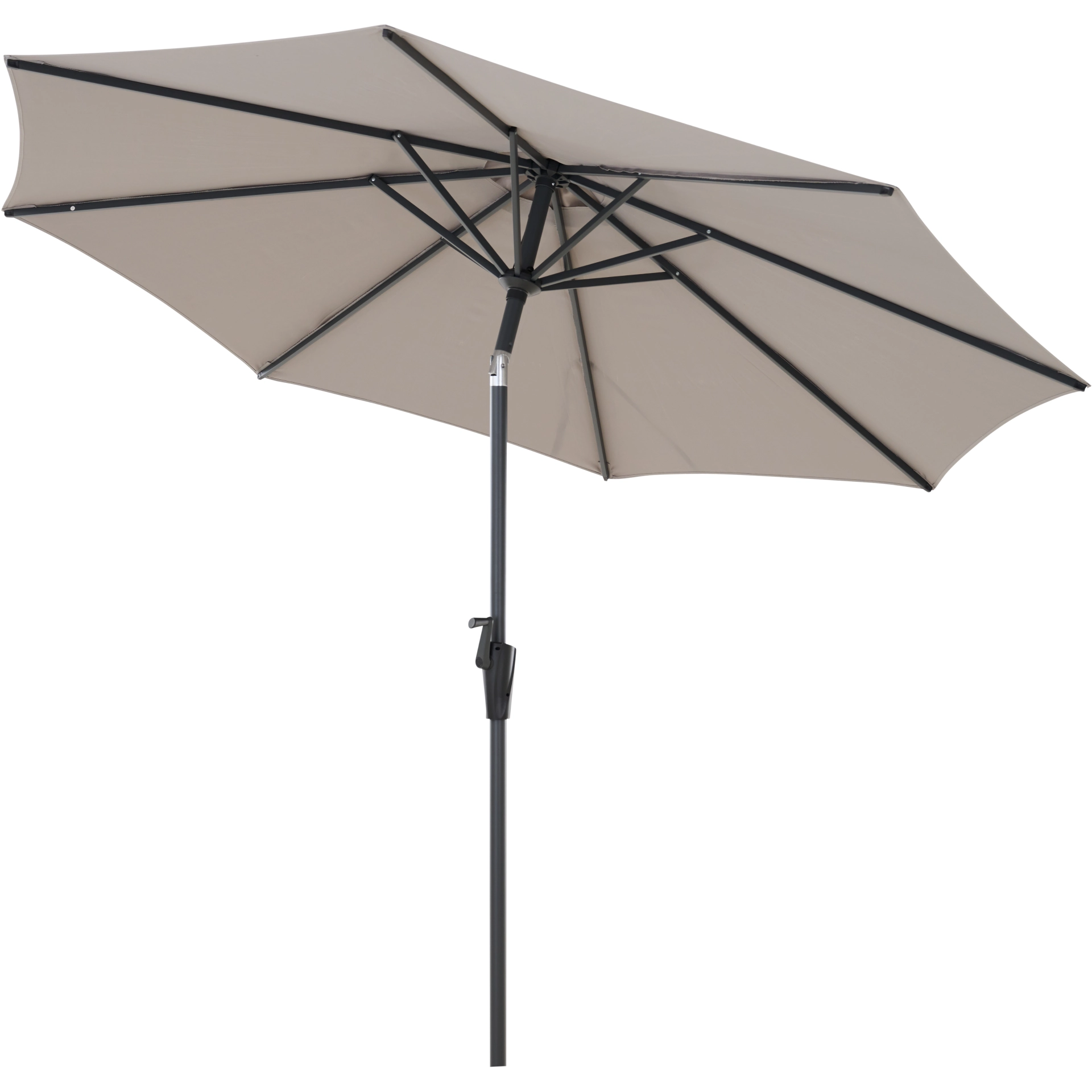 FAGUS parasol met middenstok en zwengel | Ø 250 cm | grijs ...