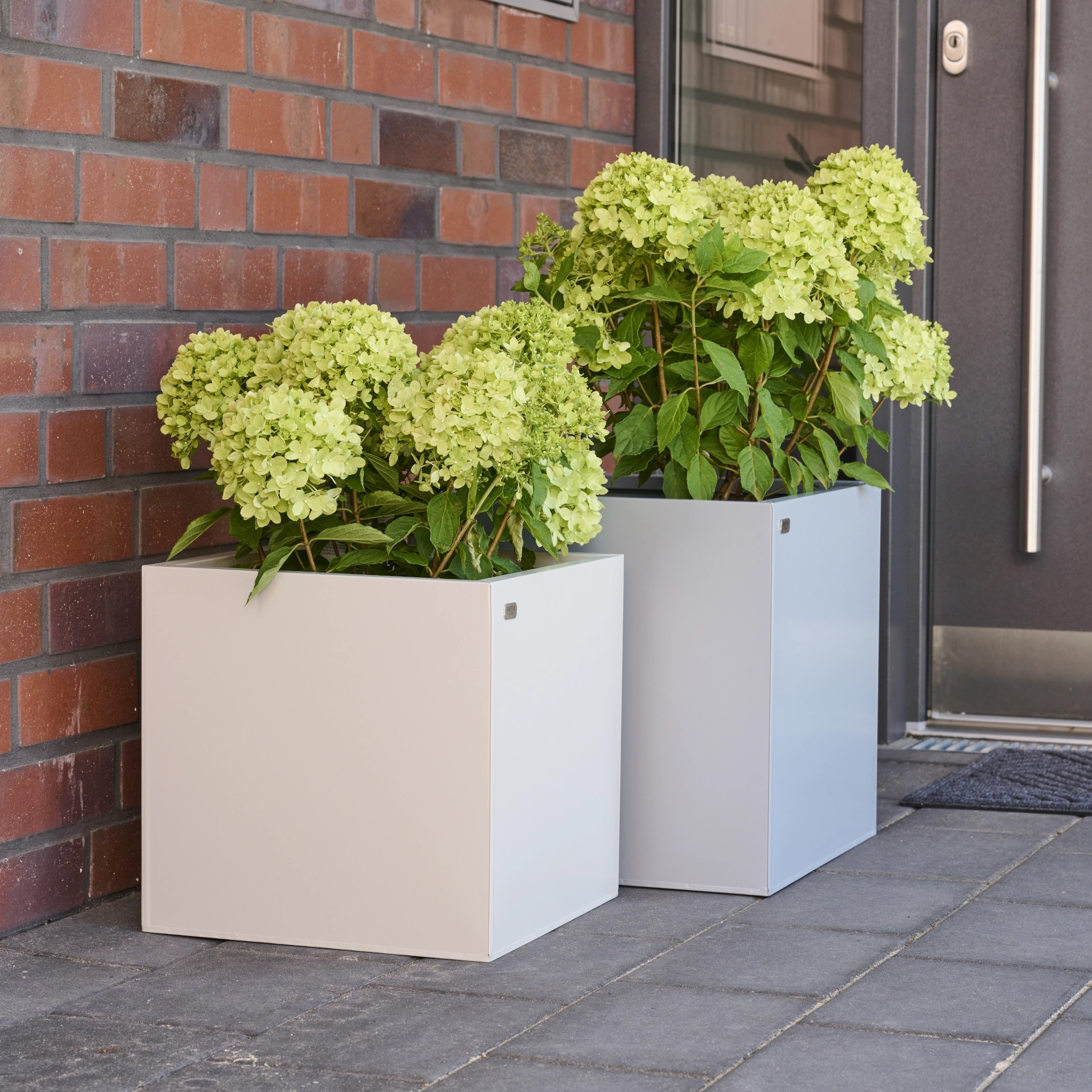 Plantenbak SANTI | grijs plaatstaal,, 40 x 40 x 4...