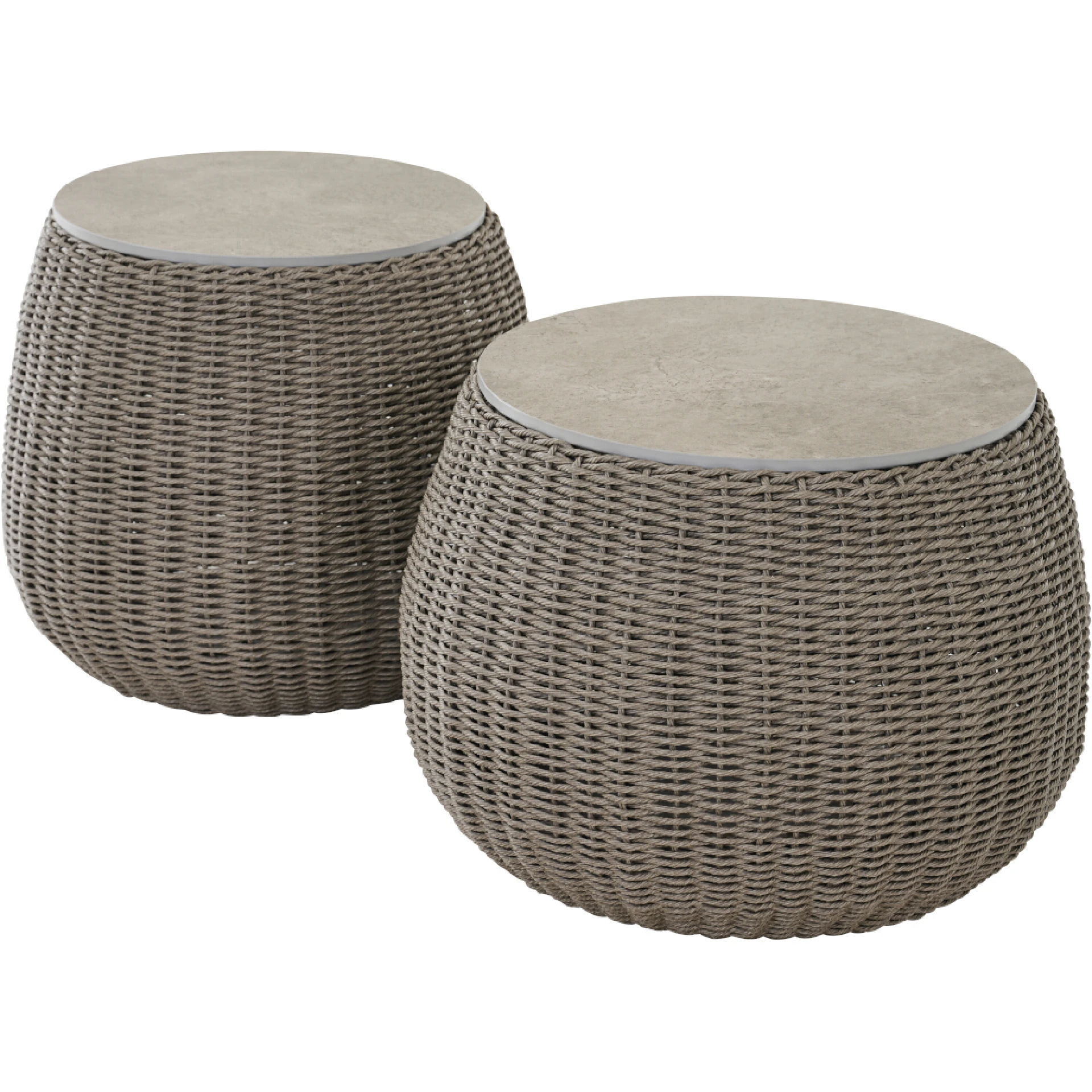 LIGURIA Beistelltisch |  Ø 60 cm | taupe / anthra...