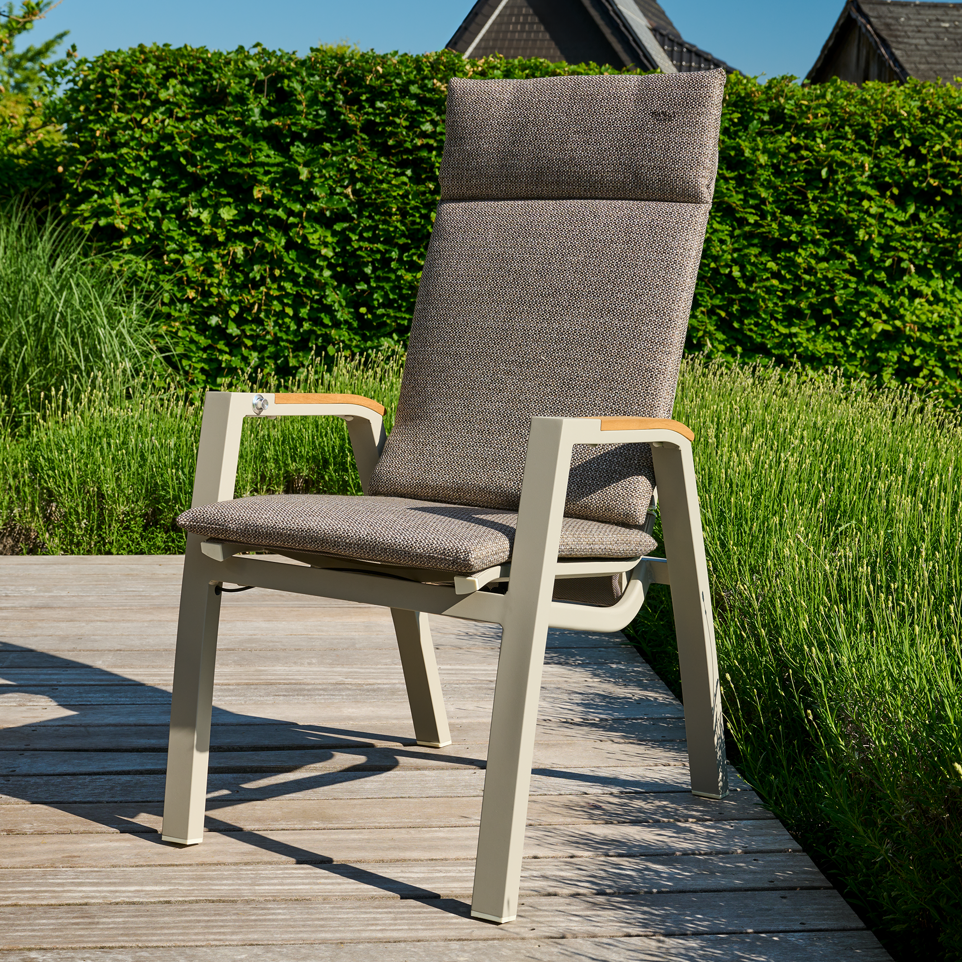 LINDOS Relax Move Sessel | inkl. Auflage | Teakhol...