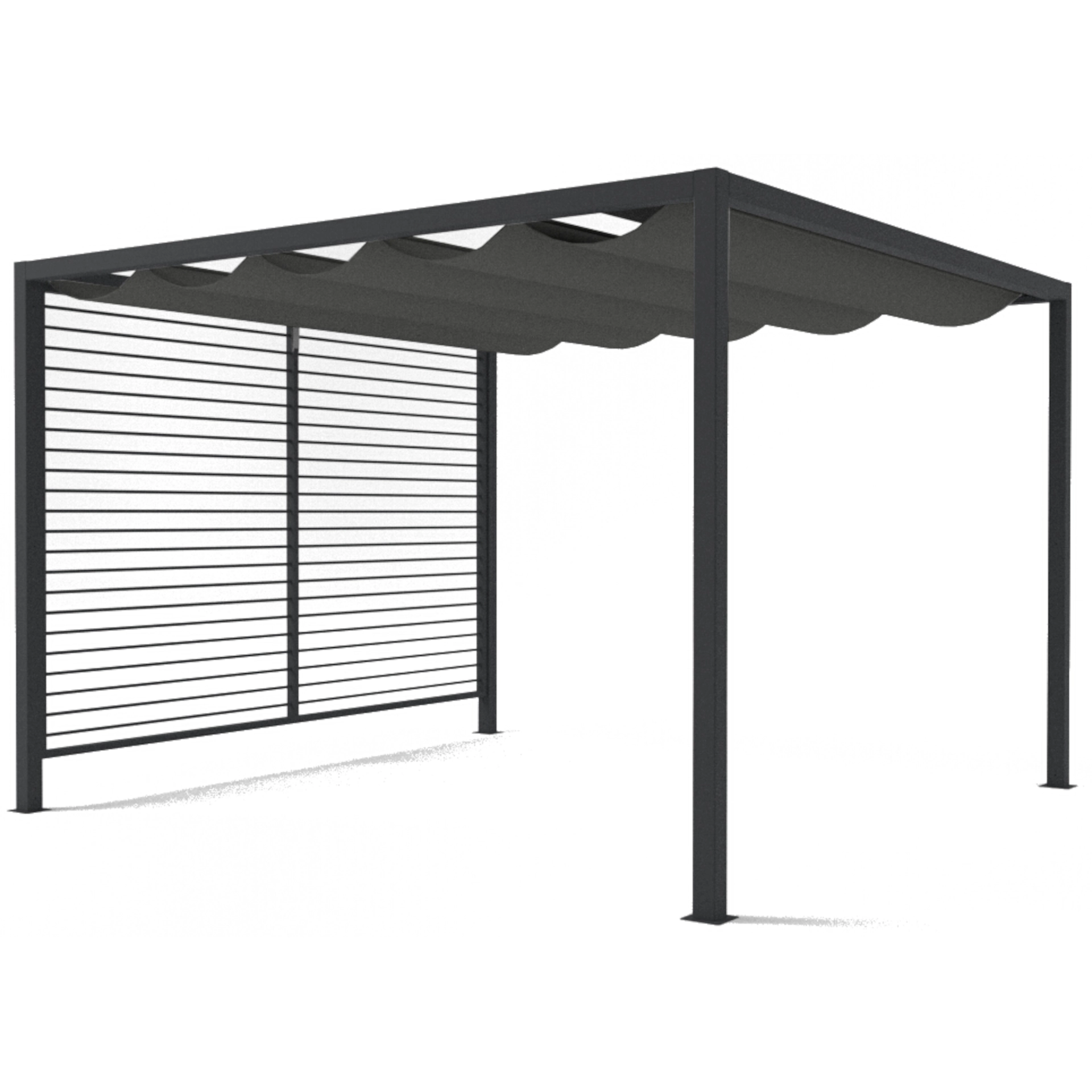 Schattenmanufaktur® Set | Libera Basis + Dachbezug + Rollo | matt-anthrazit Schattenmanufaktur® Set | Libera Basis + Dachbezug + Rollo | matt-anthrazit