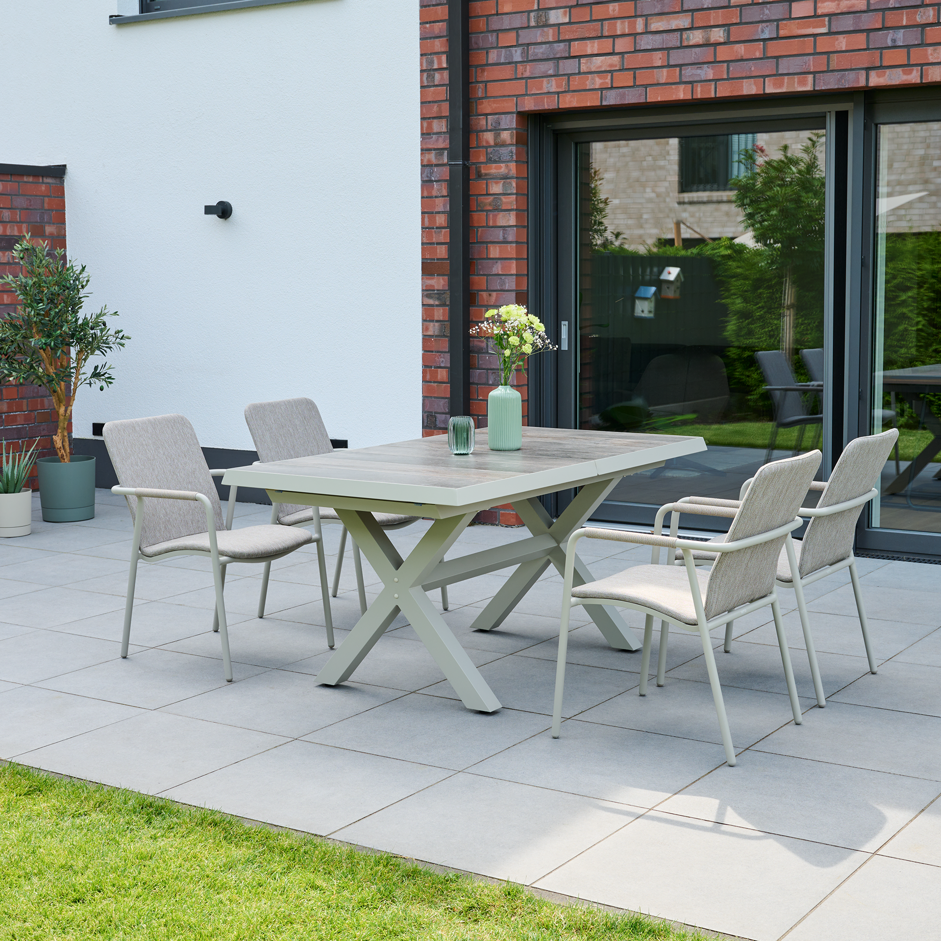 Ausziehtisch SINCRO matt seidengrau / Keramik | Ga...