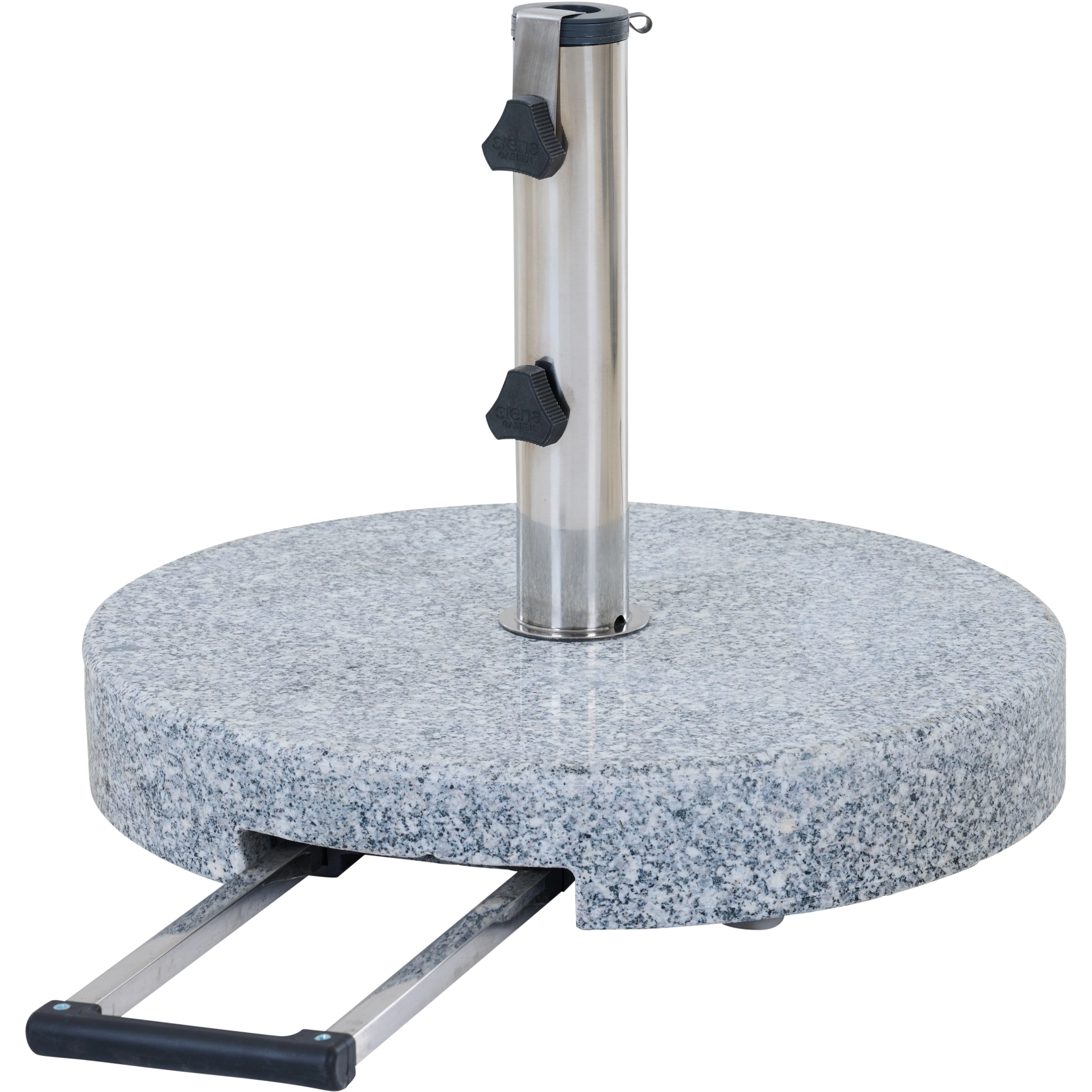Sonnenschirmständer mit Trollisystem| Granit| 40 kg | hellgrau | rund Sonnenschirmständer mit Trollisystem| Granit| 40 kg | hellgrau | rund