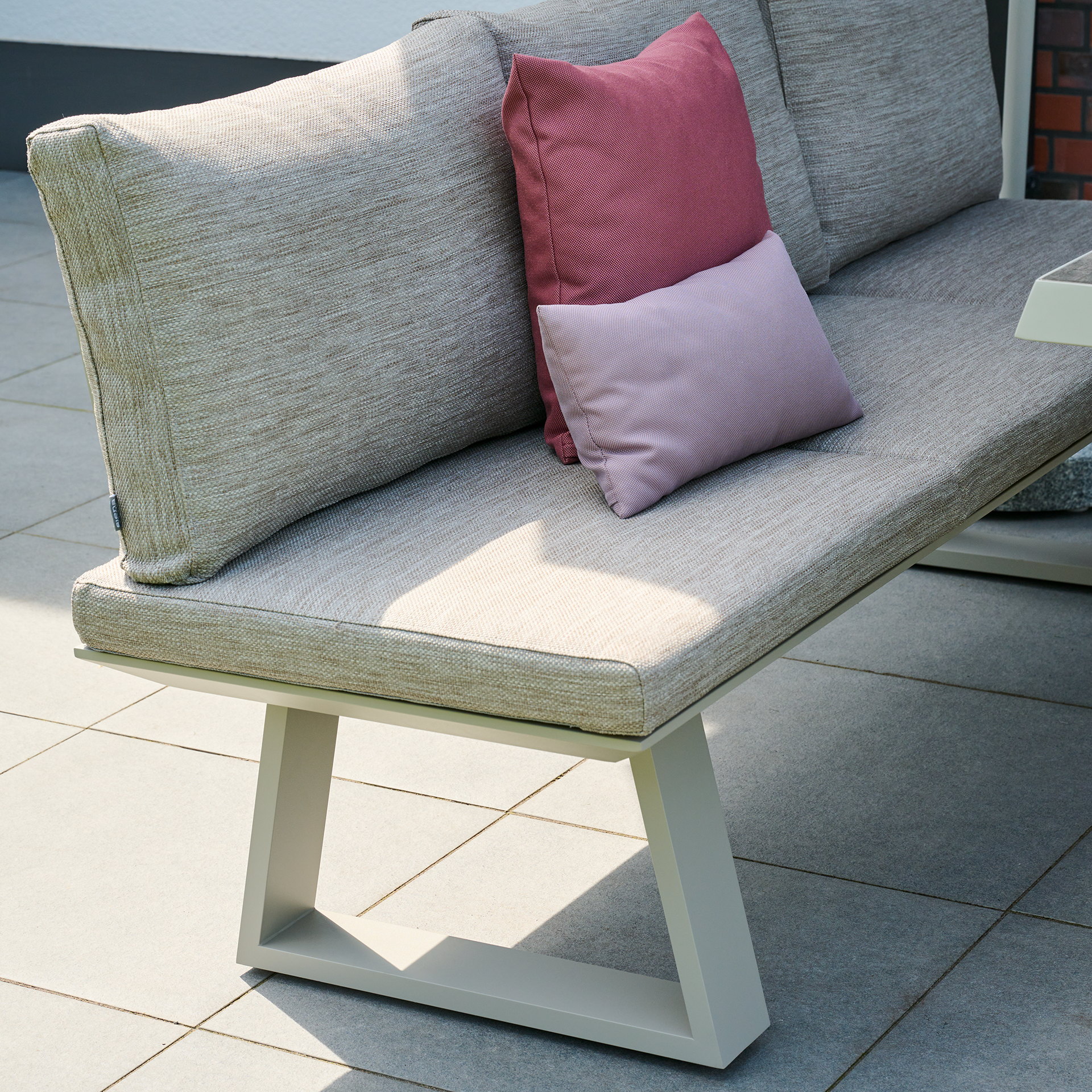 REPTON 3er Dining Bank | mix taupe / seidengrau