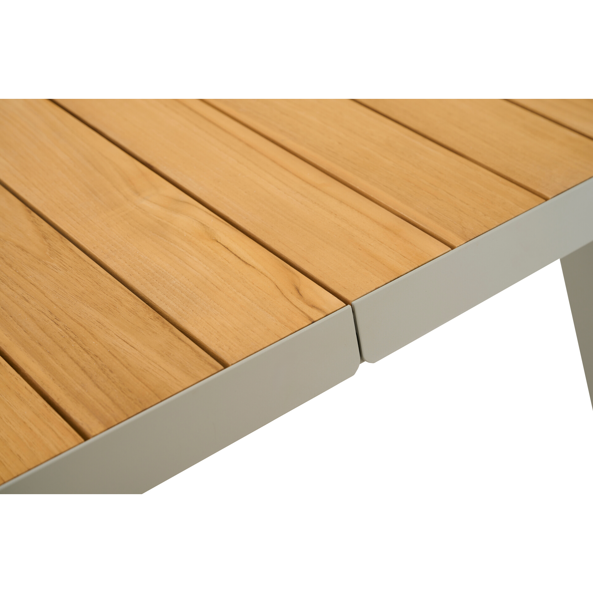 Ausziehtisch TIRANA matt seidengrau / Teak FSC | G...