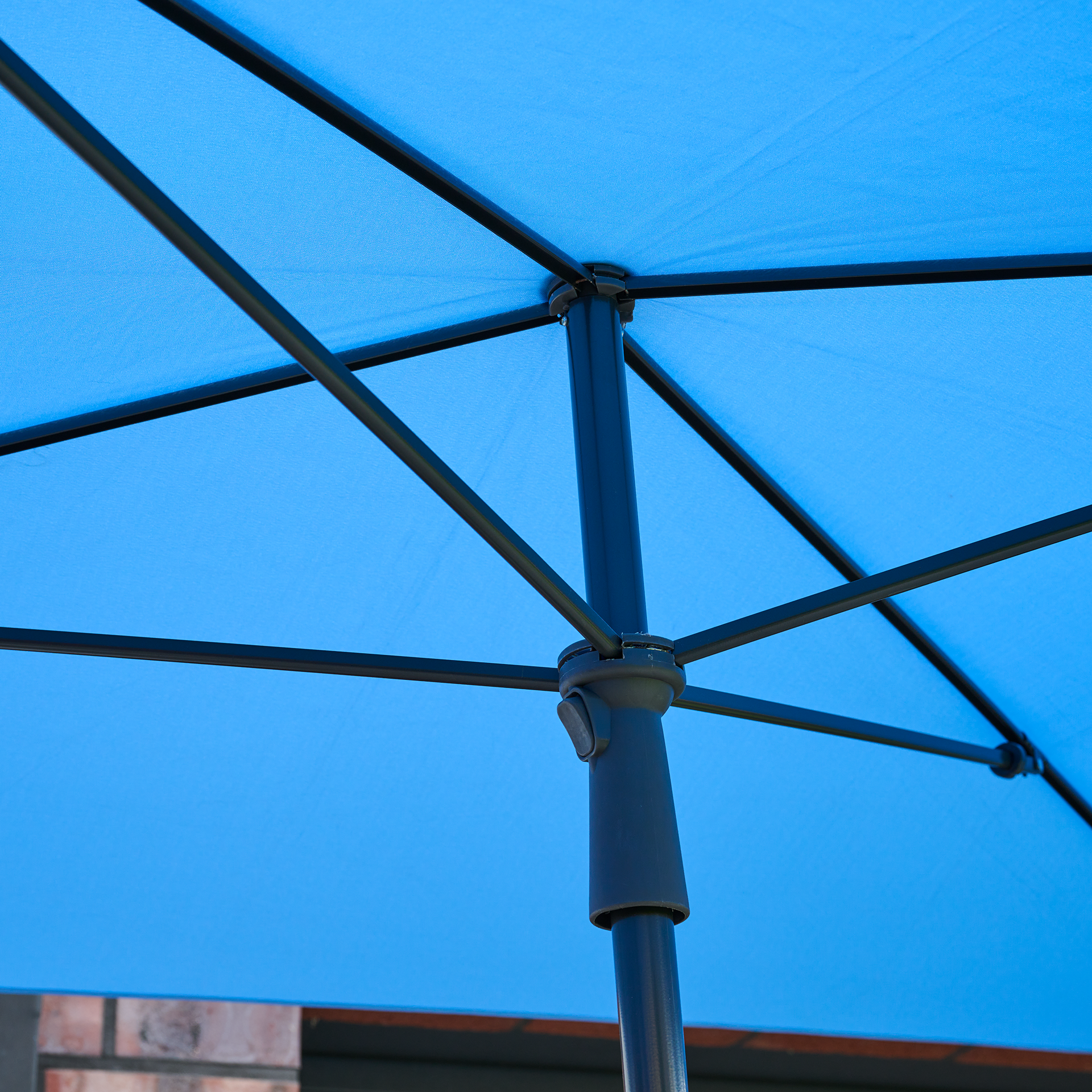 CITY Push Mittelstockschirm | 210 x 140 cm | blau ...