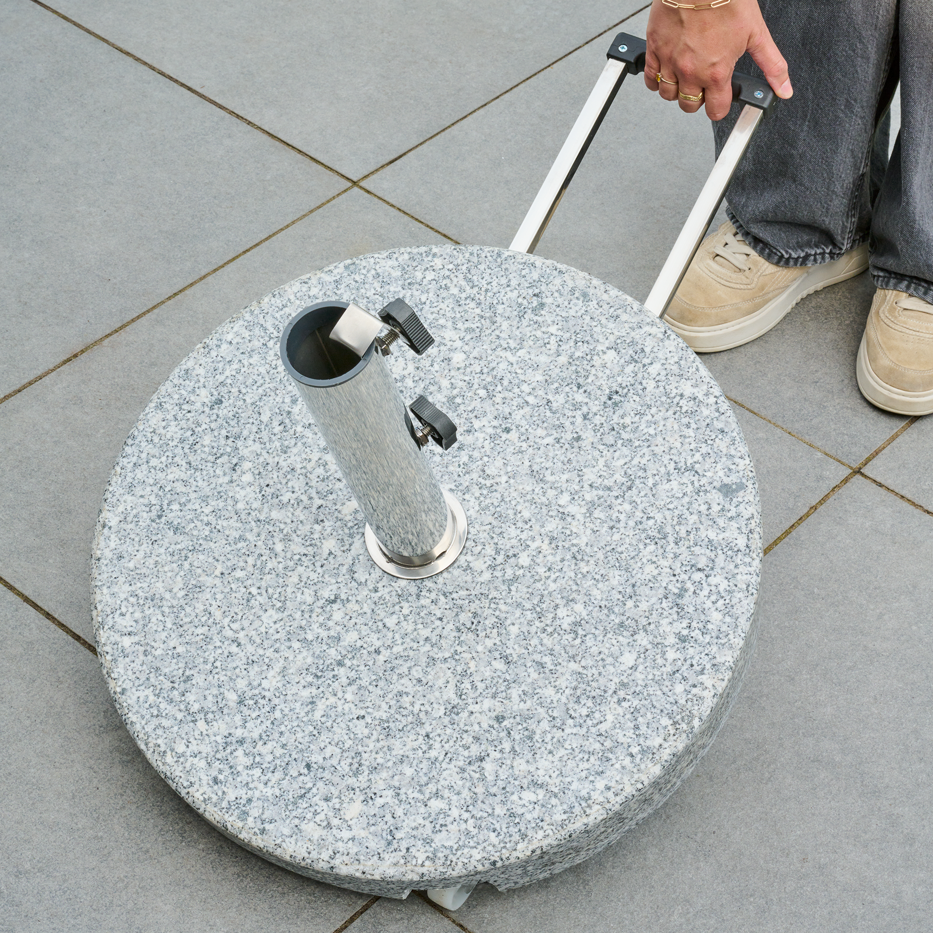 Schirmständer | Granitständer Trolley 40kg | SIE...