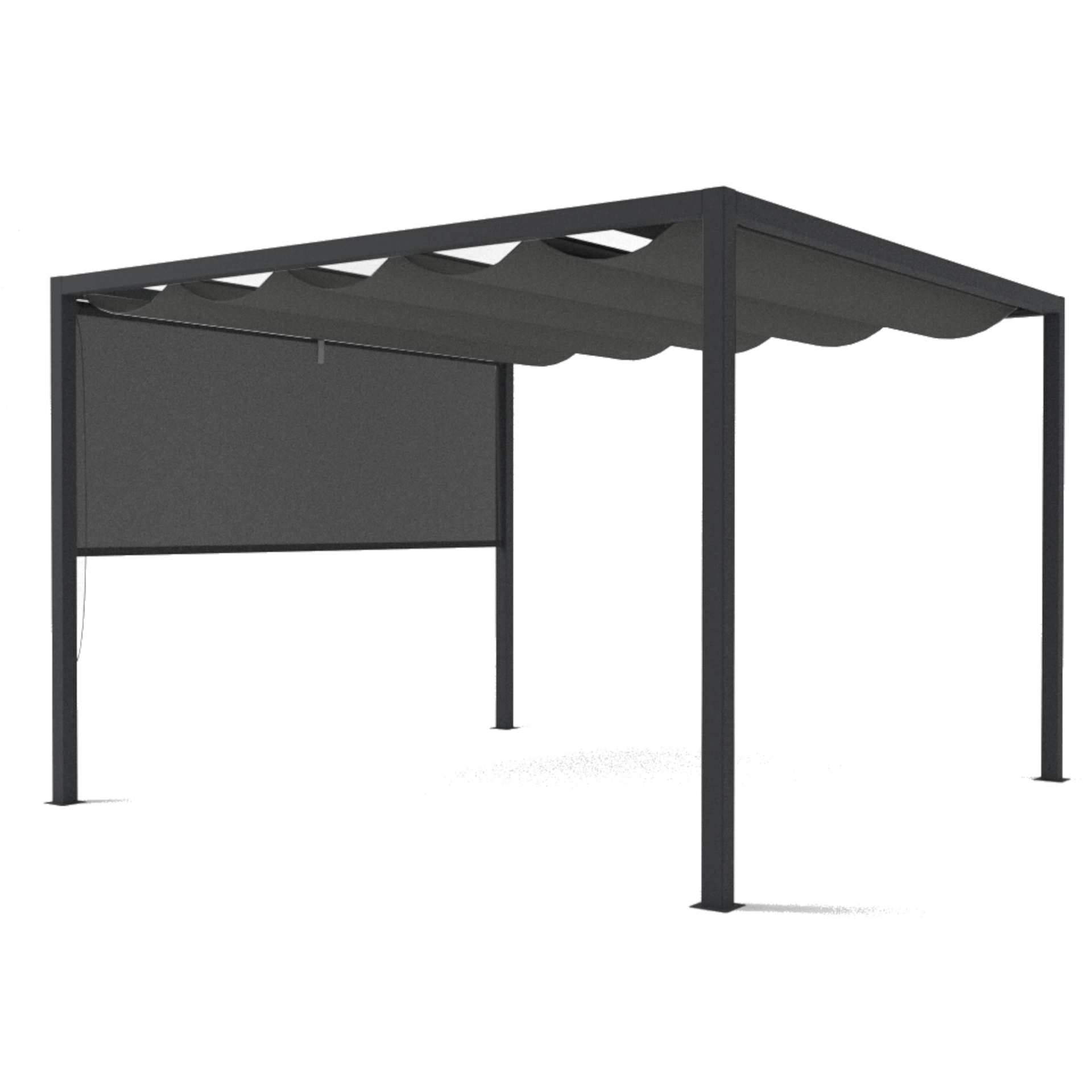 Schattenmanufaktur® Set | Libera Basis + Dachbezug + Sichtblende | matt-anthrazit Schattenmanufaktur® Set | Libera Basis + Dachbezug + Sichtblende | matt-anthrazit