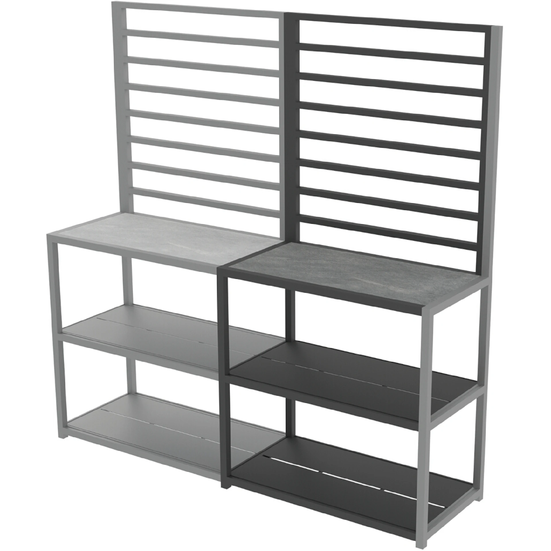 CLARK Regal | 75 x 40 x 145 cm | anthrazit