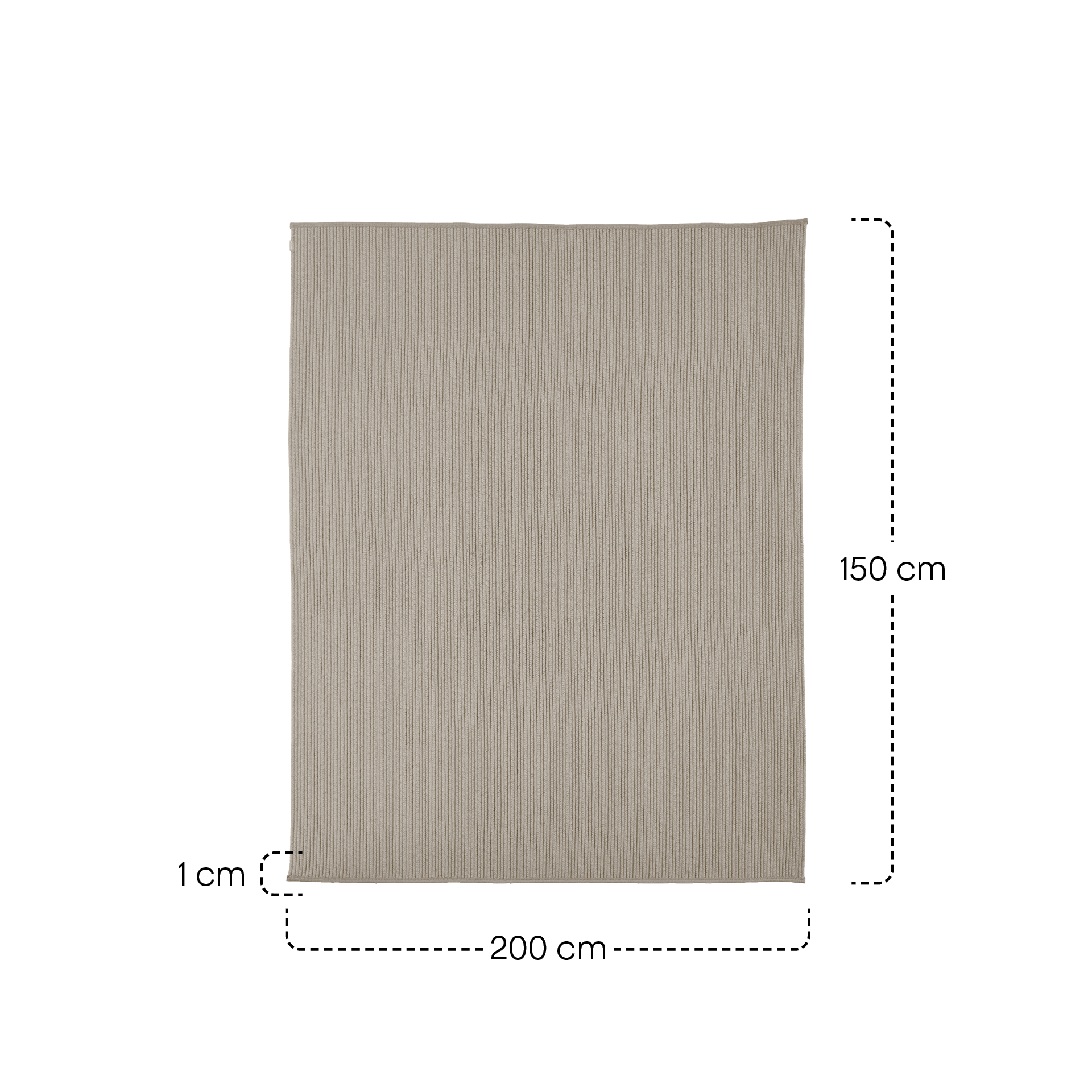 LINARO Outdoorteppich | 200 x 150 cm | taupe