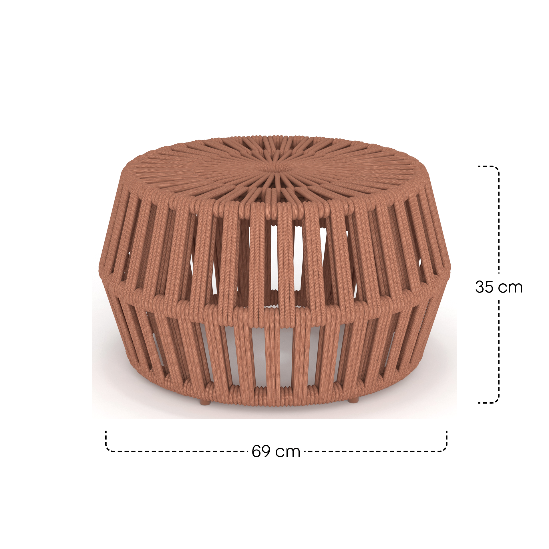 SEDIO Hocker | Ø 69 x 35 cm | brick