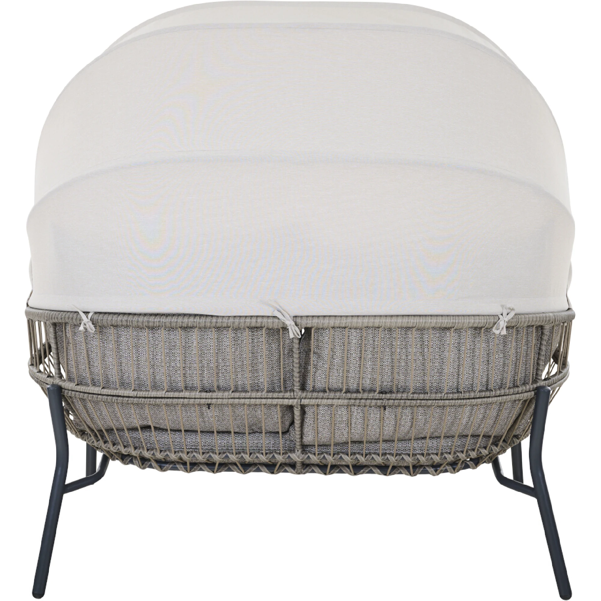 BALI Loungeset | 2er Bank + Fußablage + 2 Tische ...