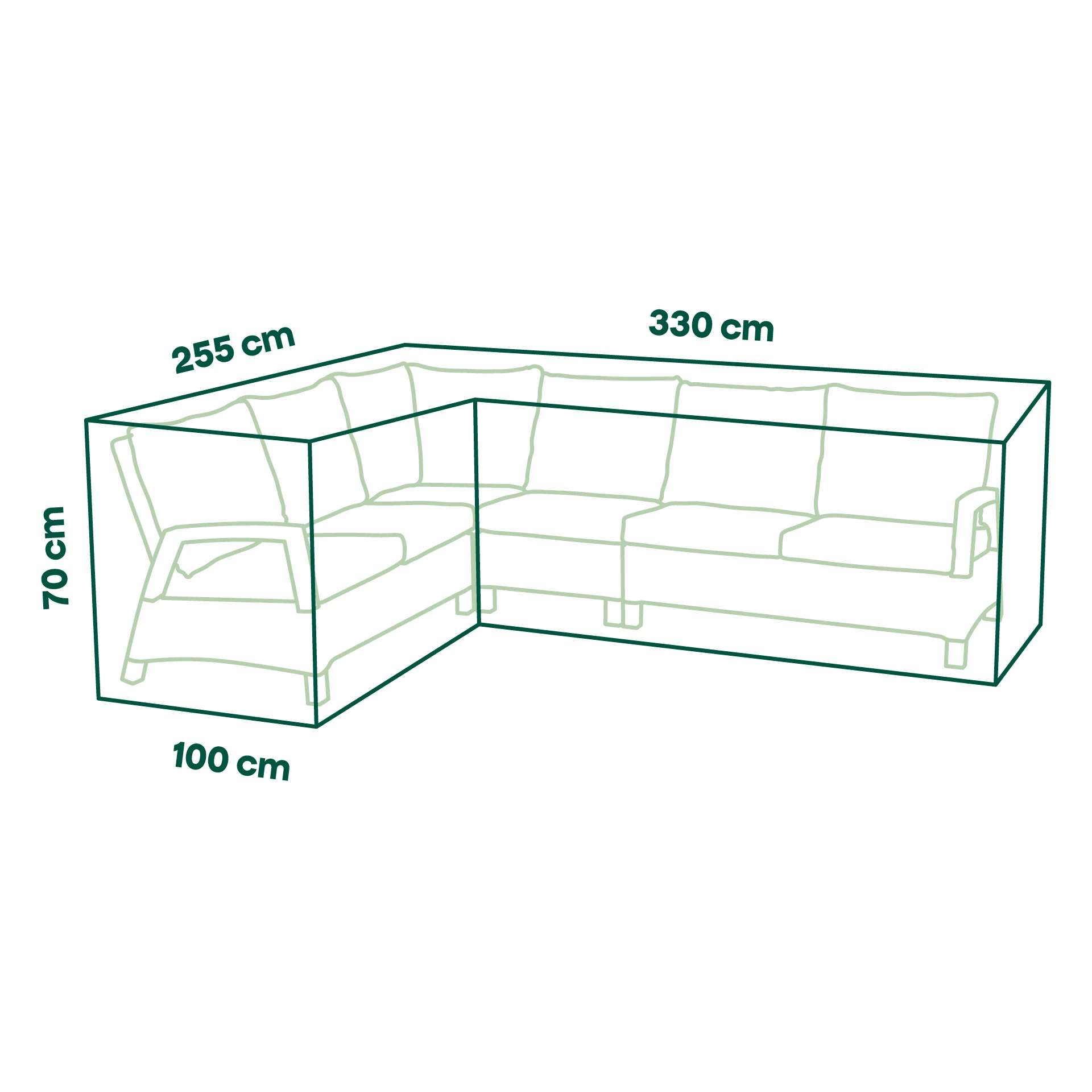 Beschermhoes Plus loungeset | 225 x 330 x 100 x 70...
