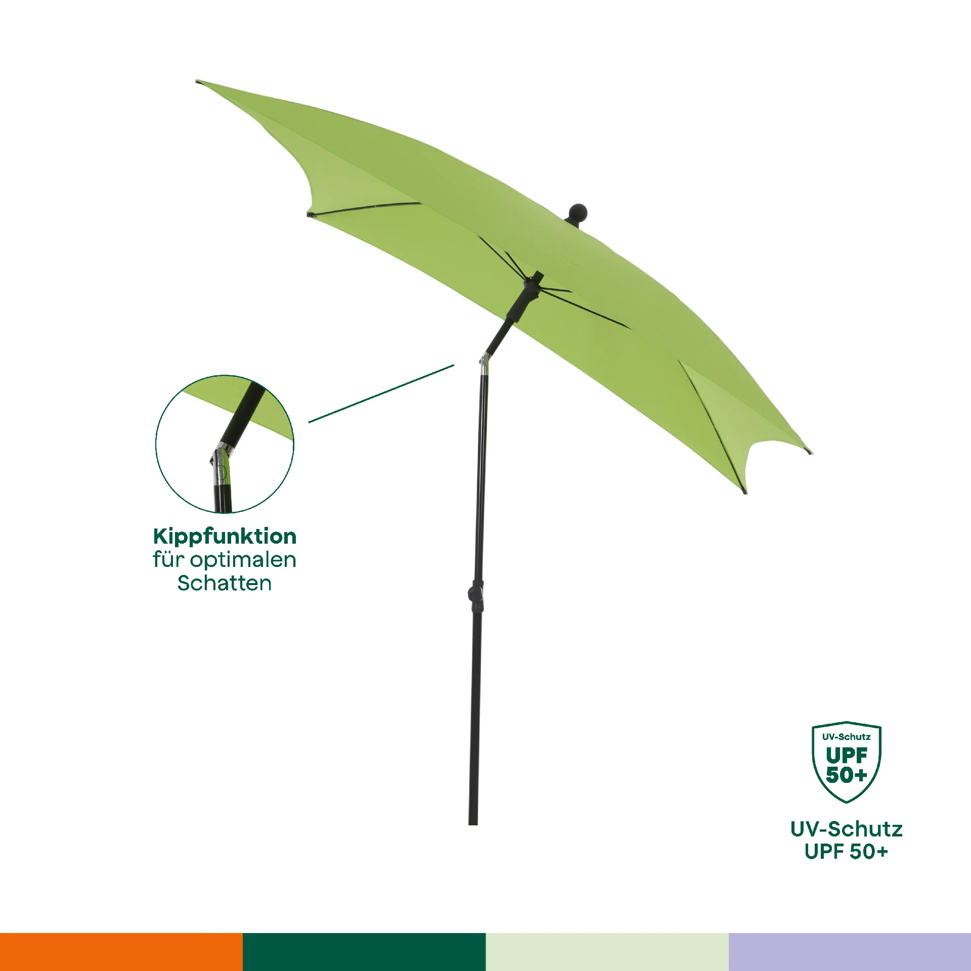 City Schirm 180x180 anthrazit grün | SIENA GARDEN
