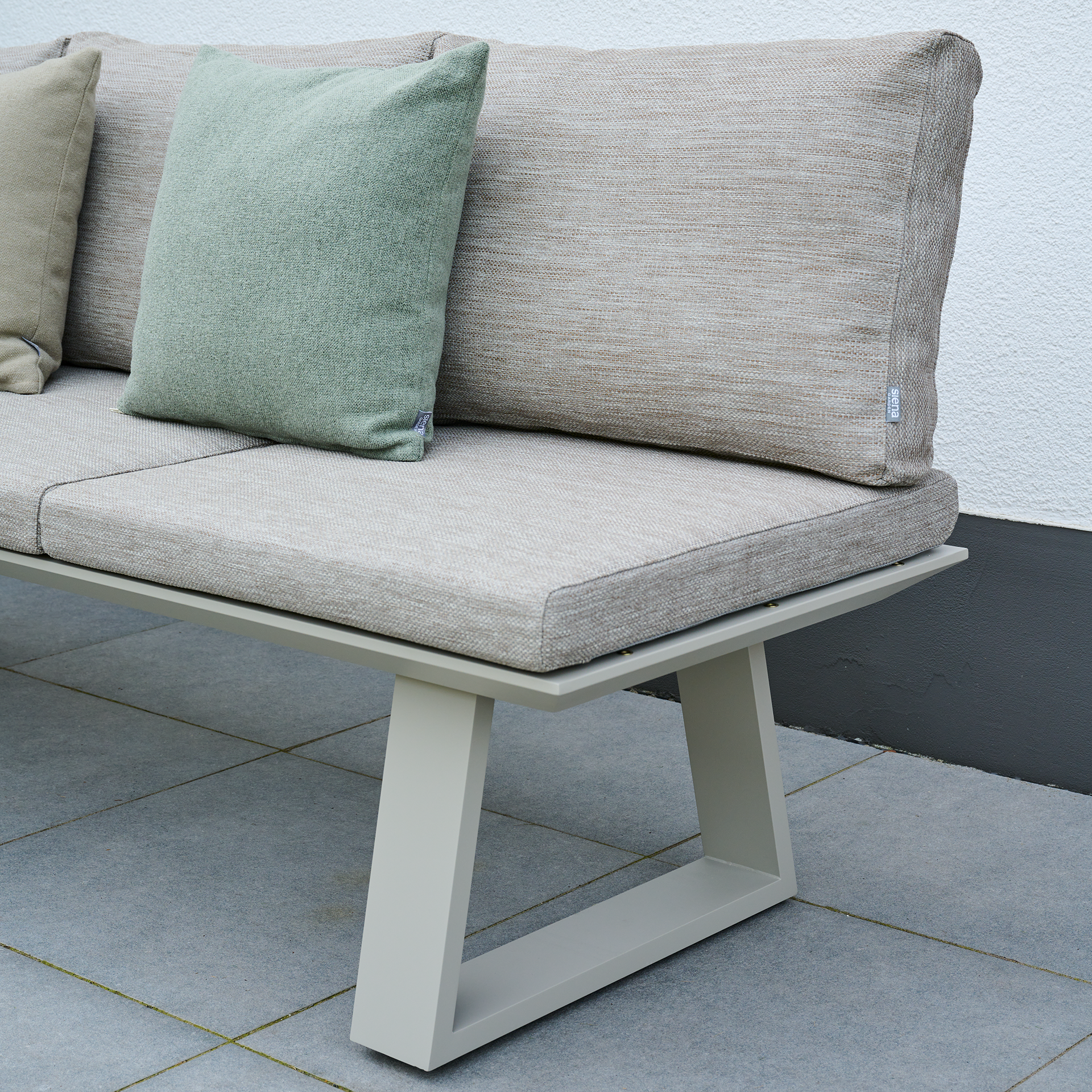 REPTON 3er Dining Bank | mix taupe / seidengrau