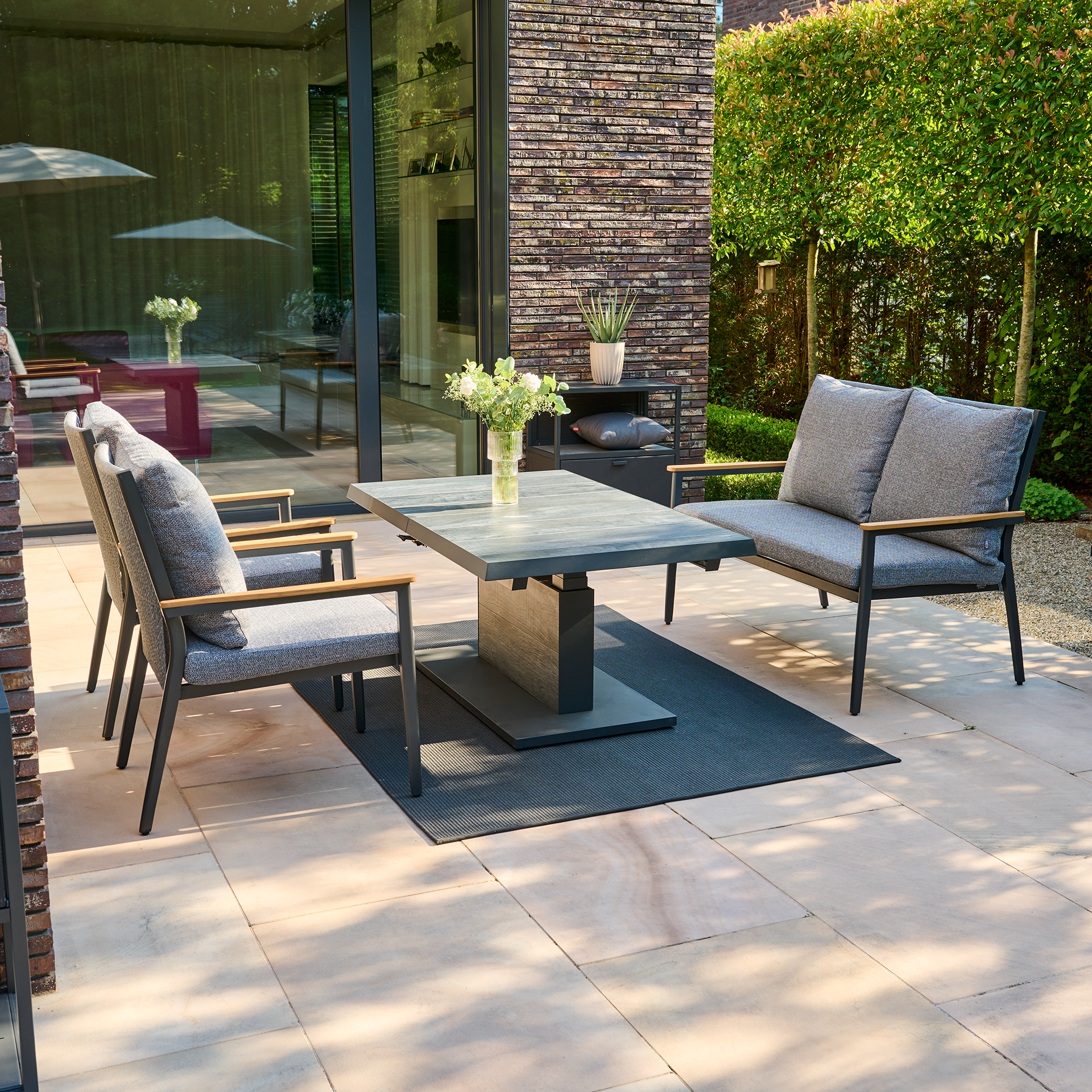 LIGURIA 2er Bank Comfort Plus | mix grey / anthraz...