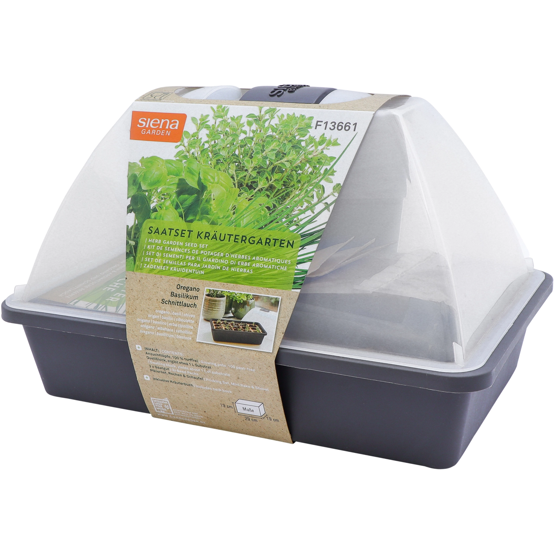 Zimmergewächshaus-Set "Kräutergarten" inkl. Saatgut