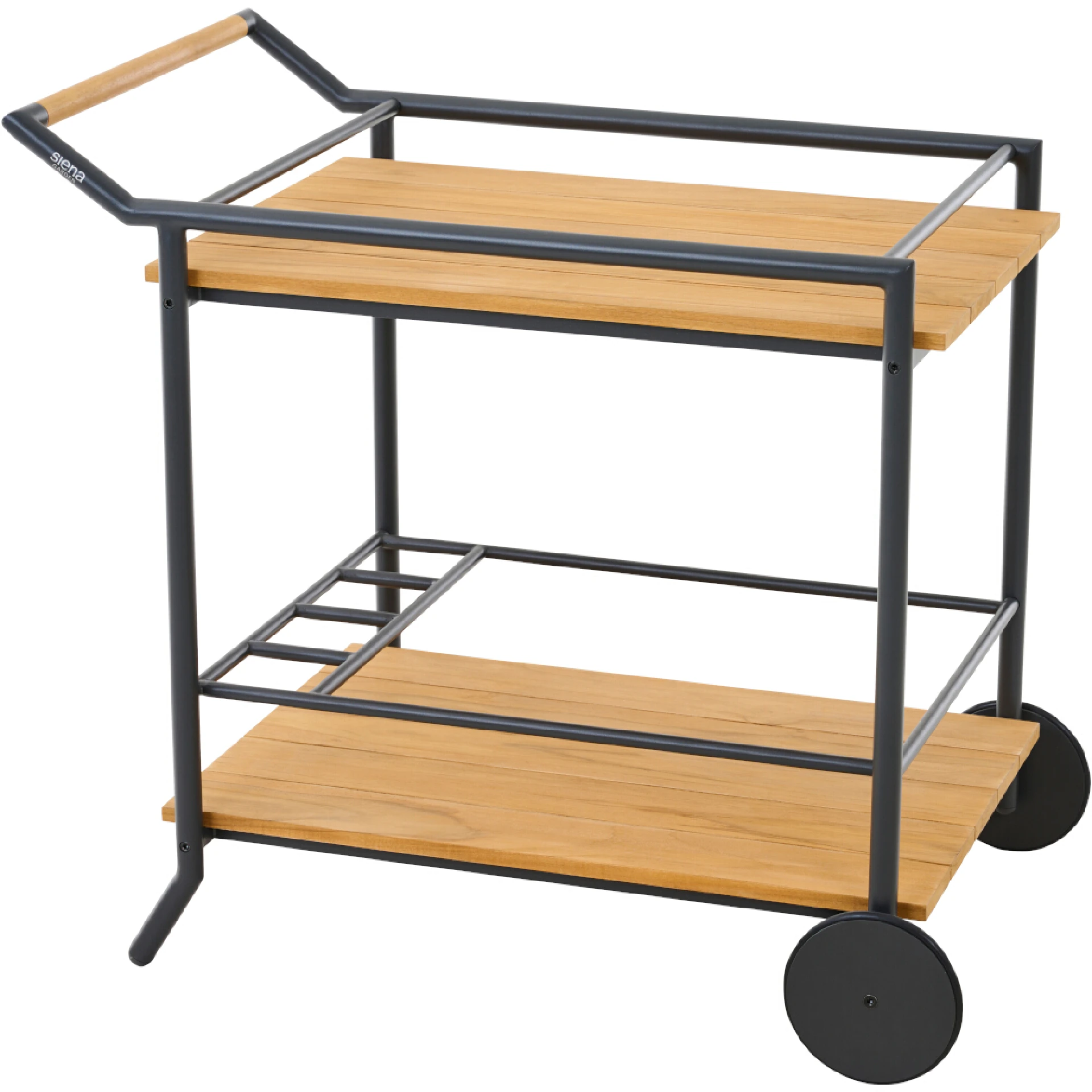 ROLITO Servierwagen | Teakholz FSC 100 % | natur / anthrazit