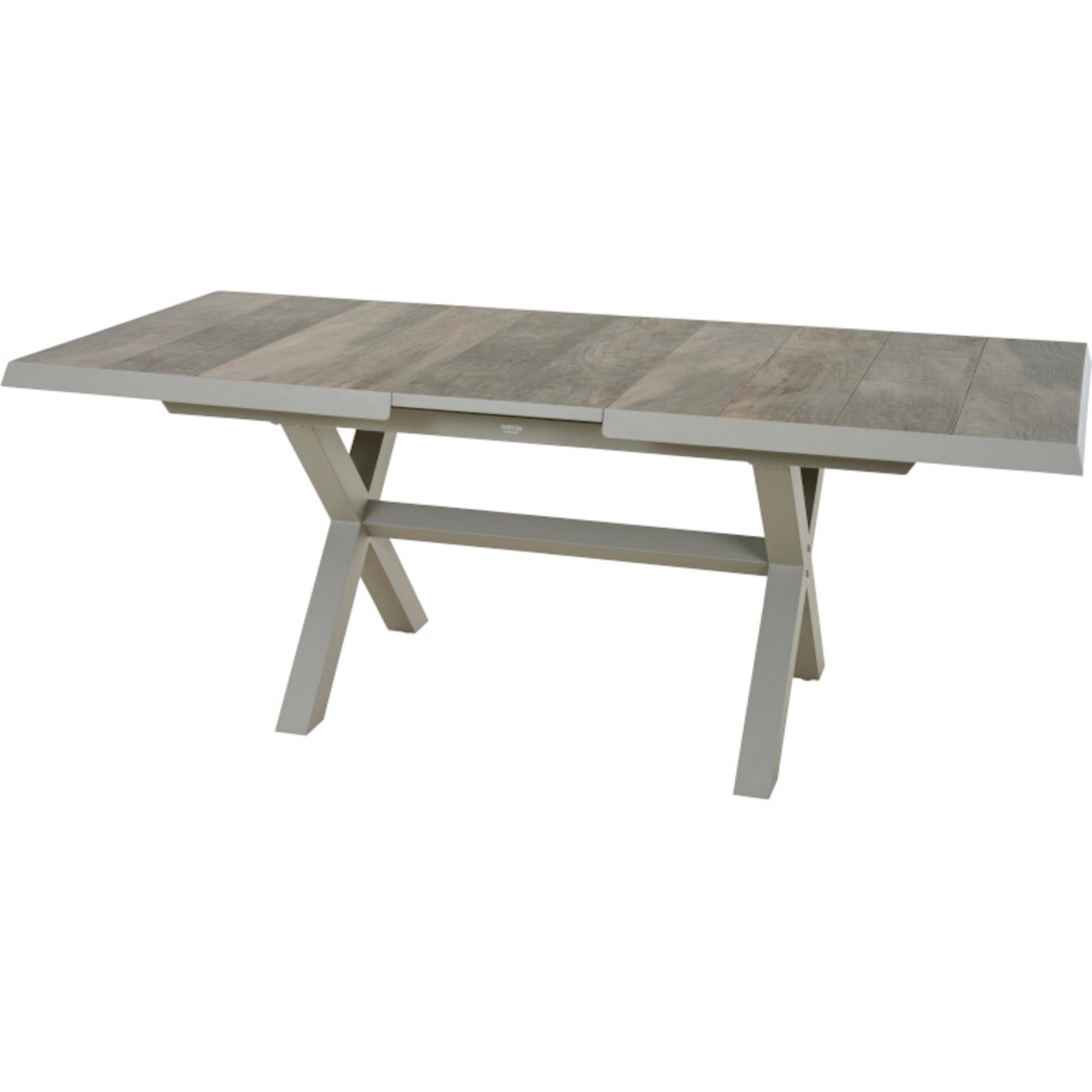 SINCRO Gartentisch ausziehbar | 160/200 x 90 cm | Keramik washed-grey