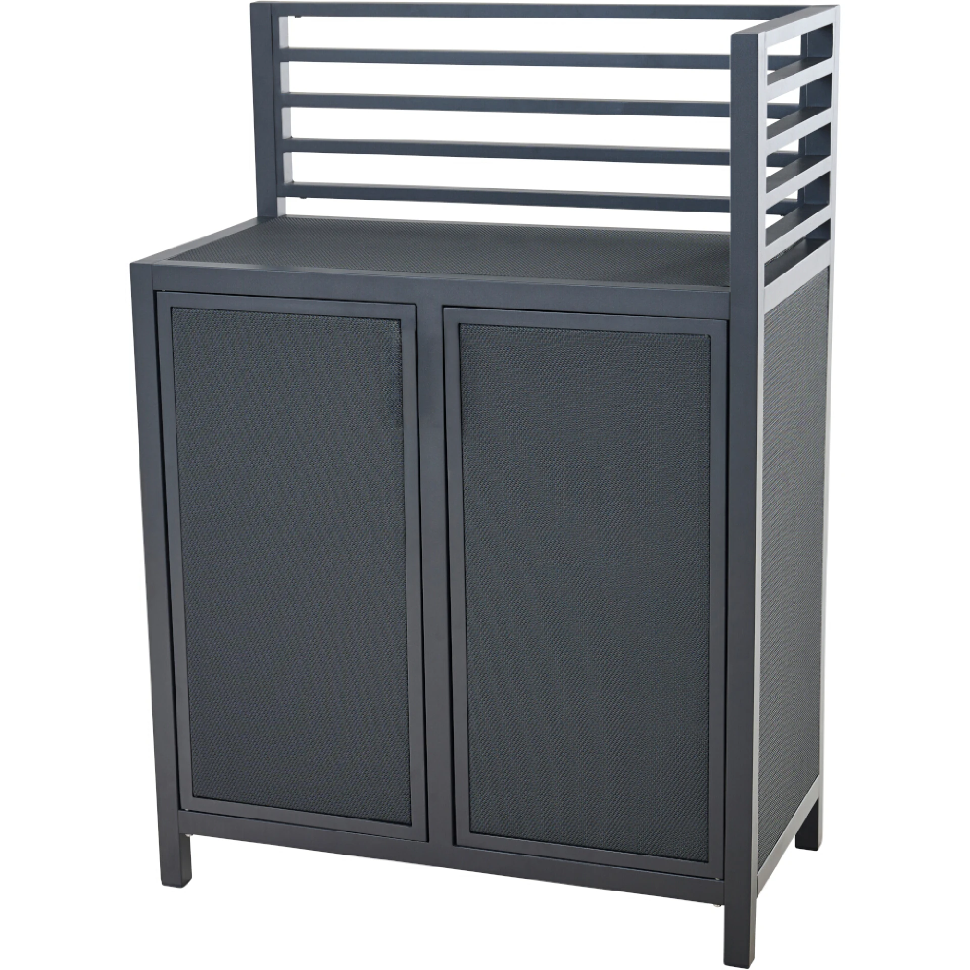 PALMA Outdoorküche | Eckelement | 86 x 45 x 122,5 cm | grau / anthrazit