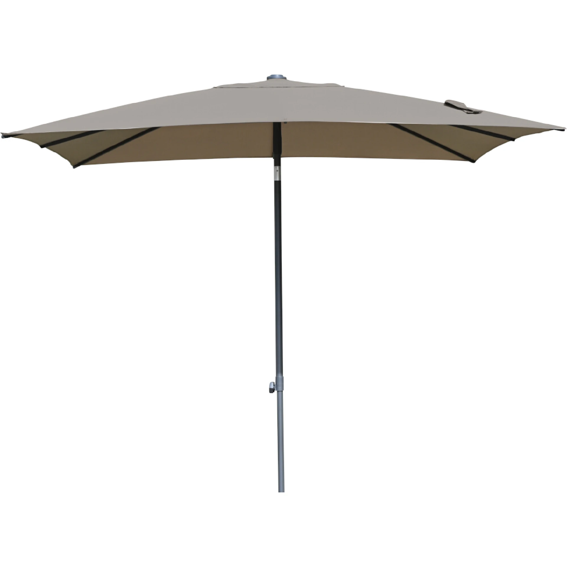 FAGUS Mittelstockschirm PushUp | 250 x 250 cm | taupe / anthrazit