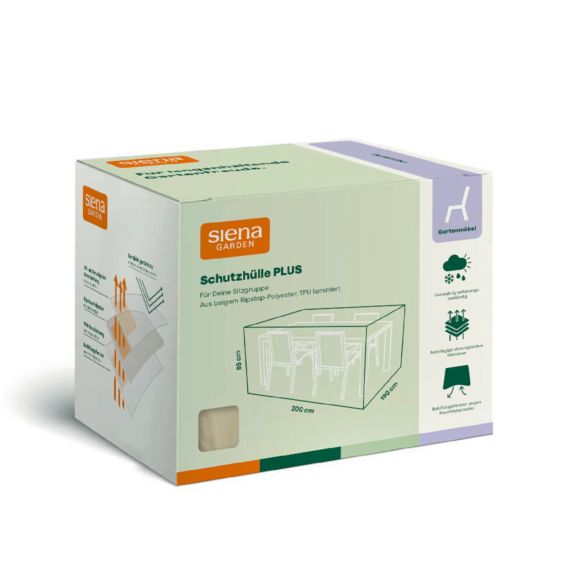 Schutzhülle Plus Sitzgruppe | 200 x 190 x 85 cm