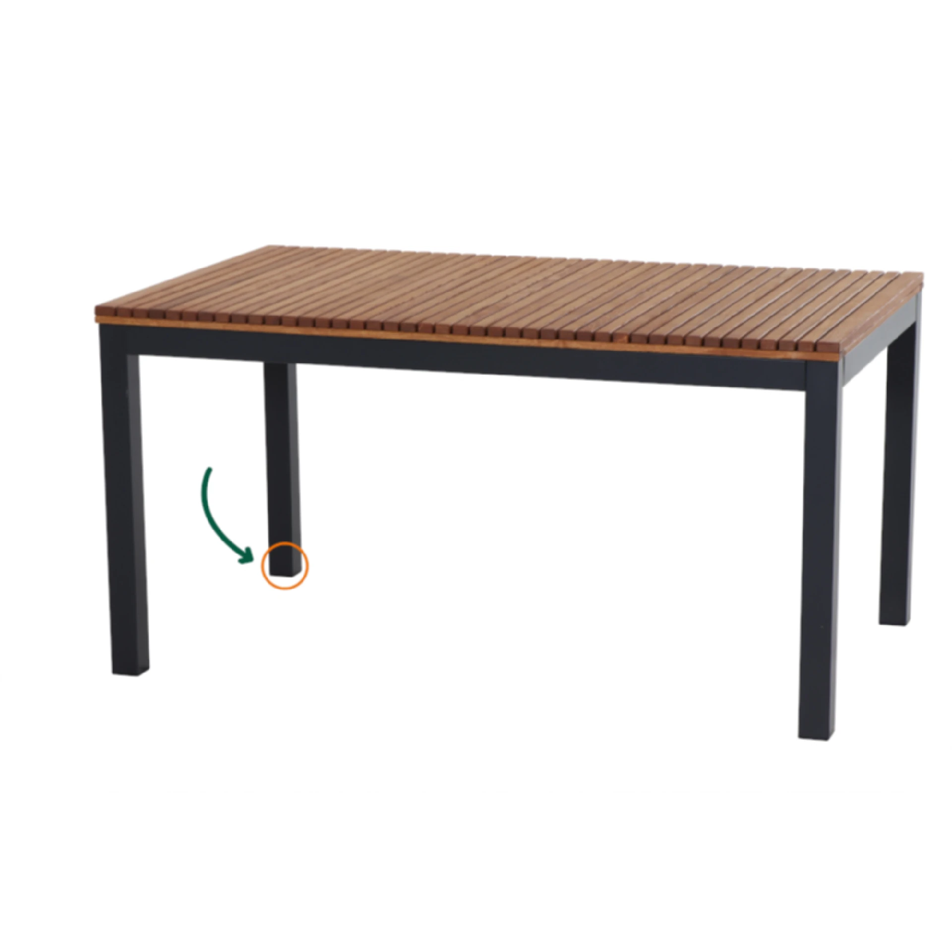 Fußkappen-Set zu BOZEN Tisch