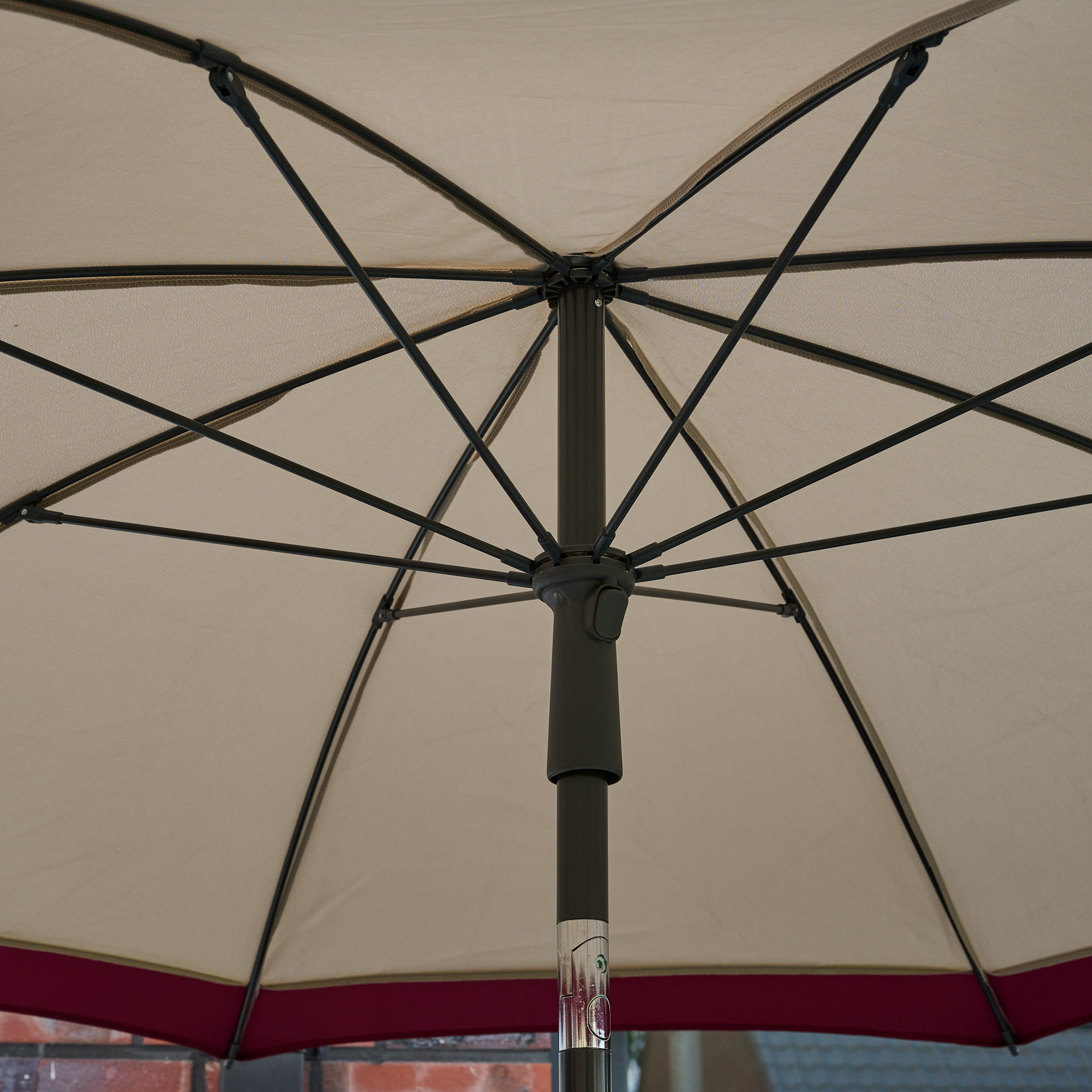 CITY Push Mittelstockschirm | Ø 180 cm | beige-pl...