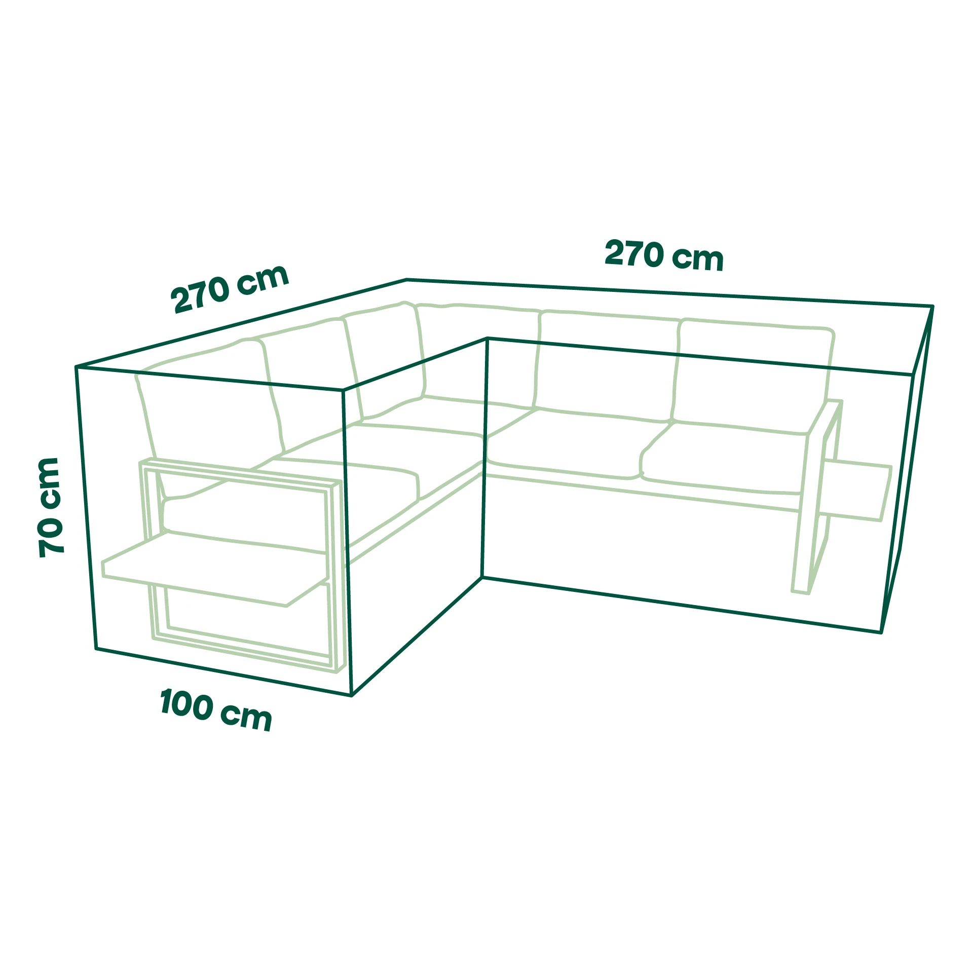 Schutzhülle Plus Loungeset | 270 x 270 x 100 x 70...