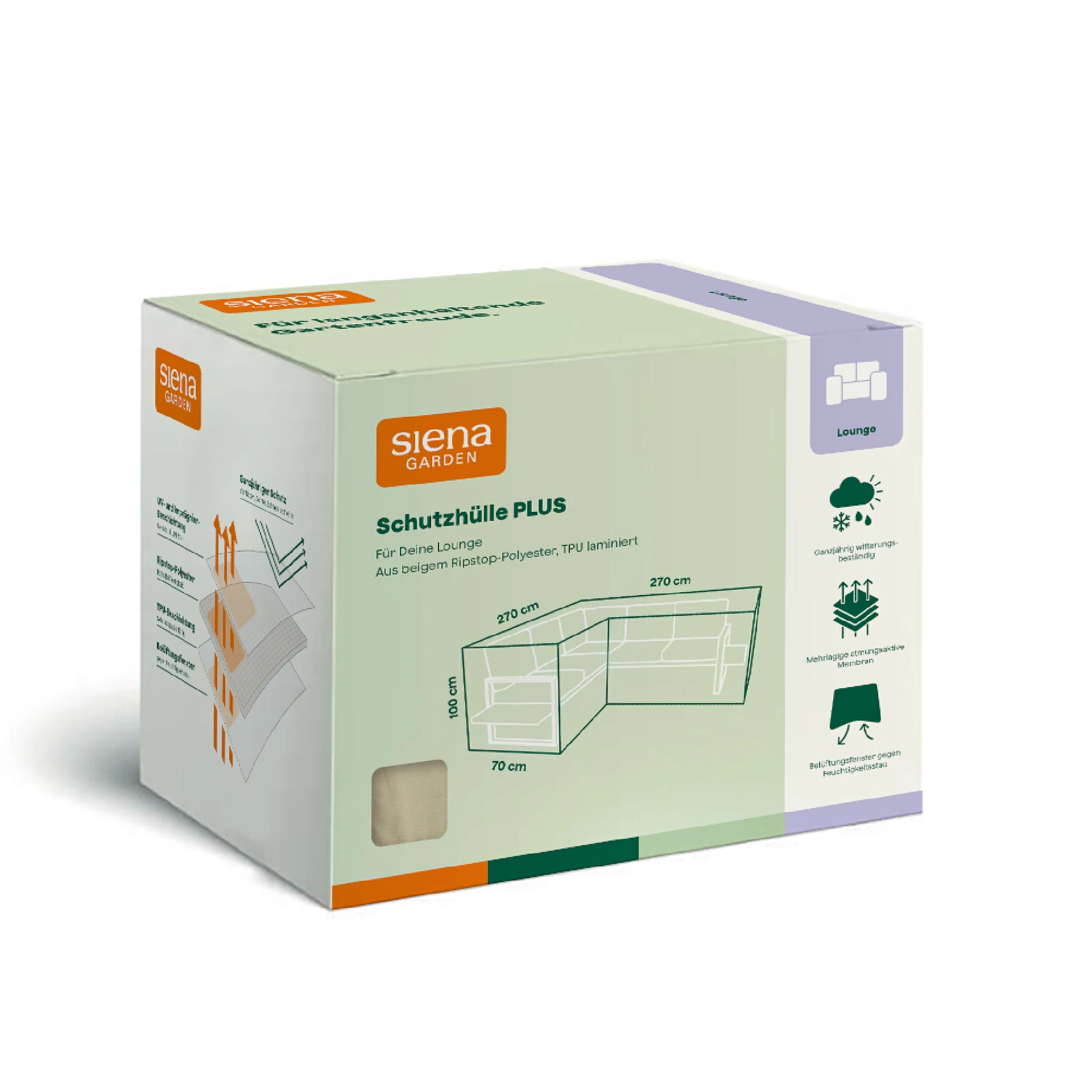 Schutzhülle Plus Loungeset | 270 x 270 x 100 x 70 cm