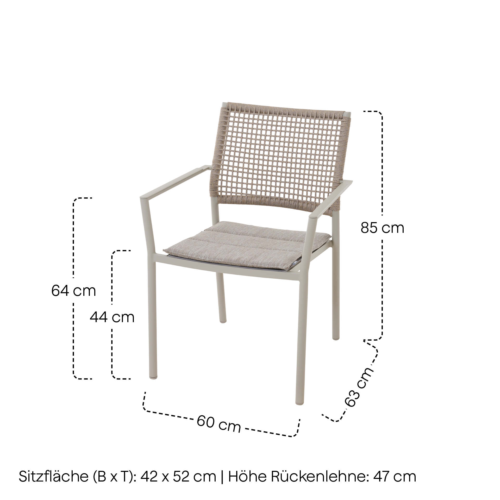 KENT Stapelsessel | taupe grau / seidengrau