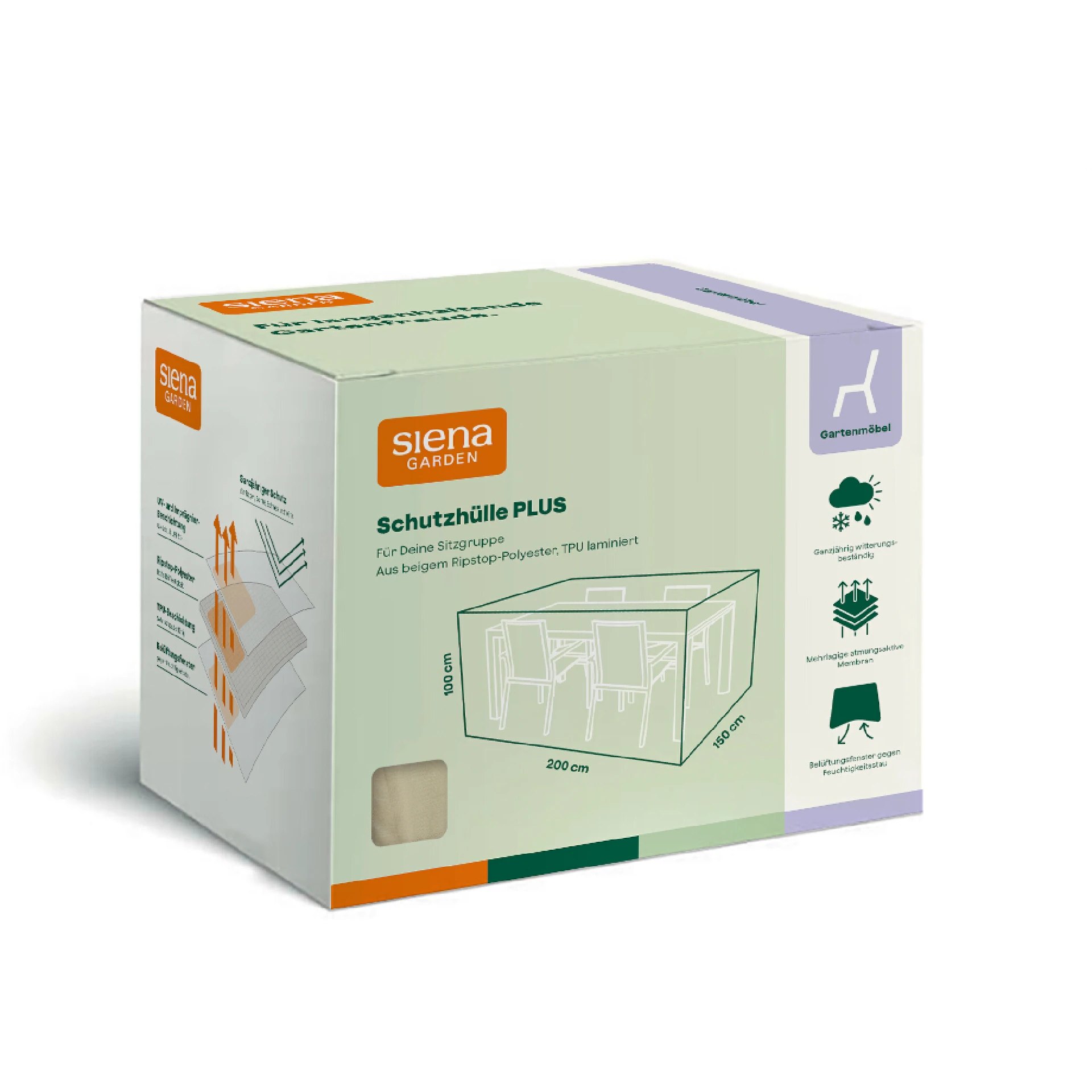 Schutzhülle Plus Sitzgruppe | 200 x 150 x 100 cm