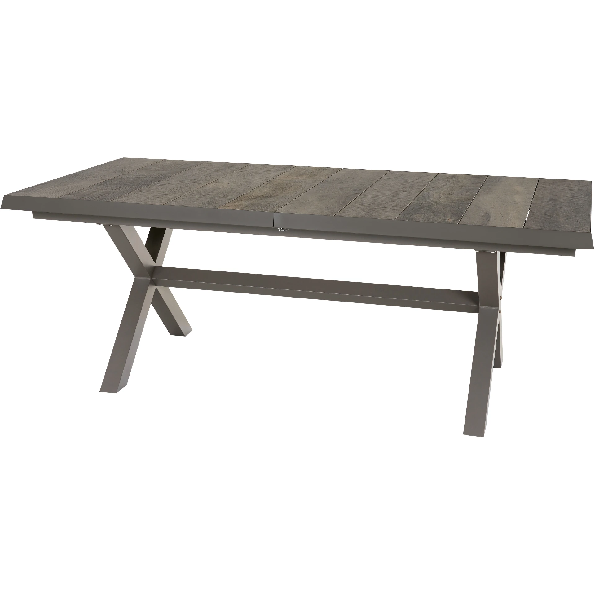 SINCRO/VALENCIA Gartenmöbel Set | 6 Sitzplätze | washed grey / matt taupe | inkl. Auflage