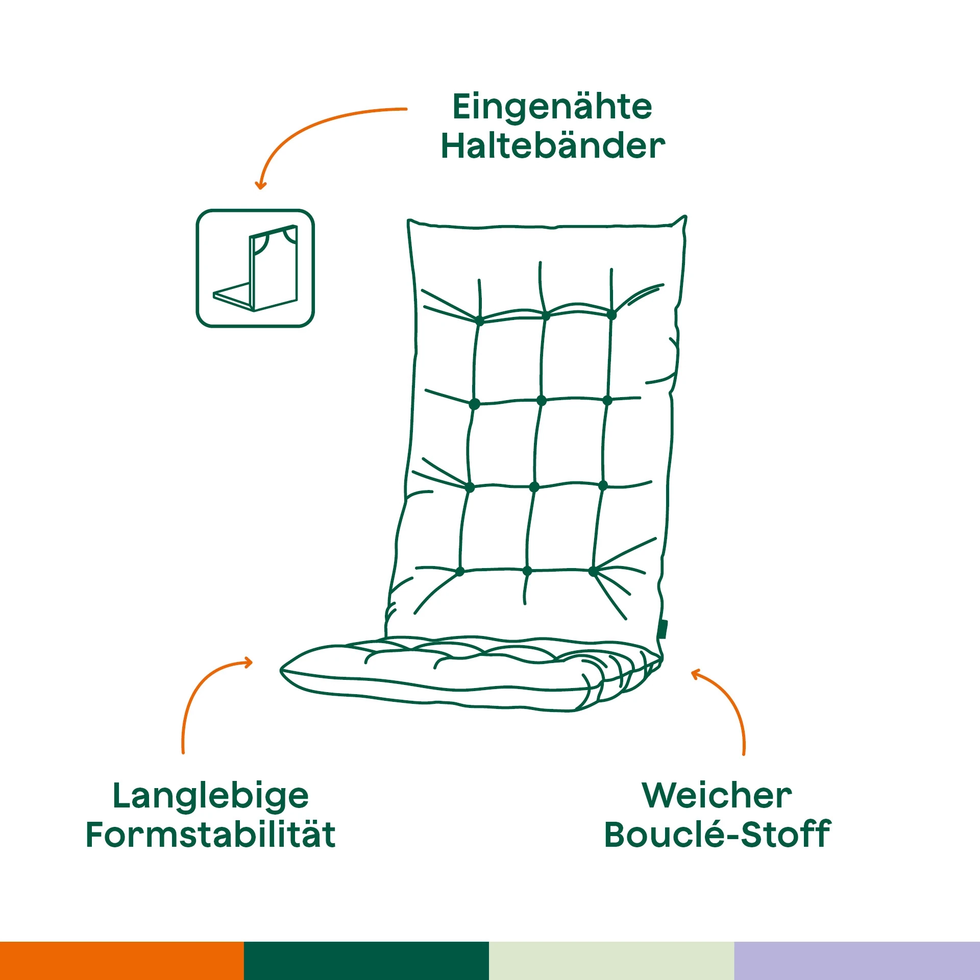 BLACK & WHITE Sesselauflage | 96 cm