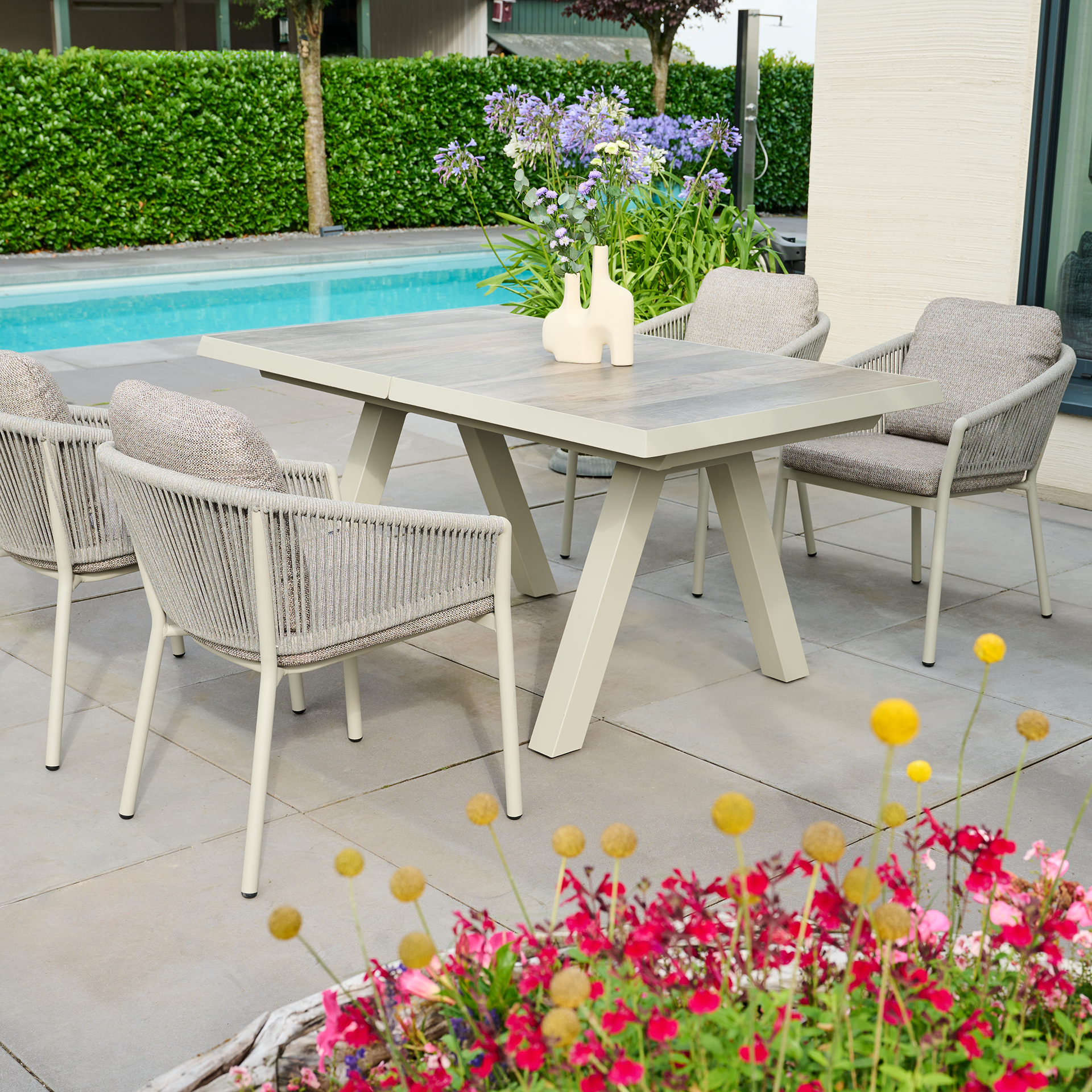 MERANO Stapelsessel | inkl. Kissen | taupe grau / ...