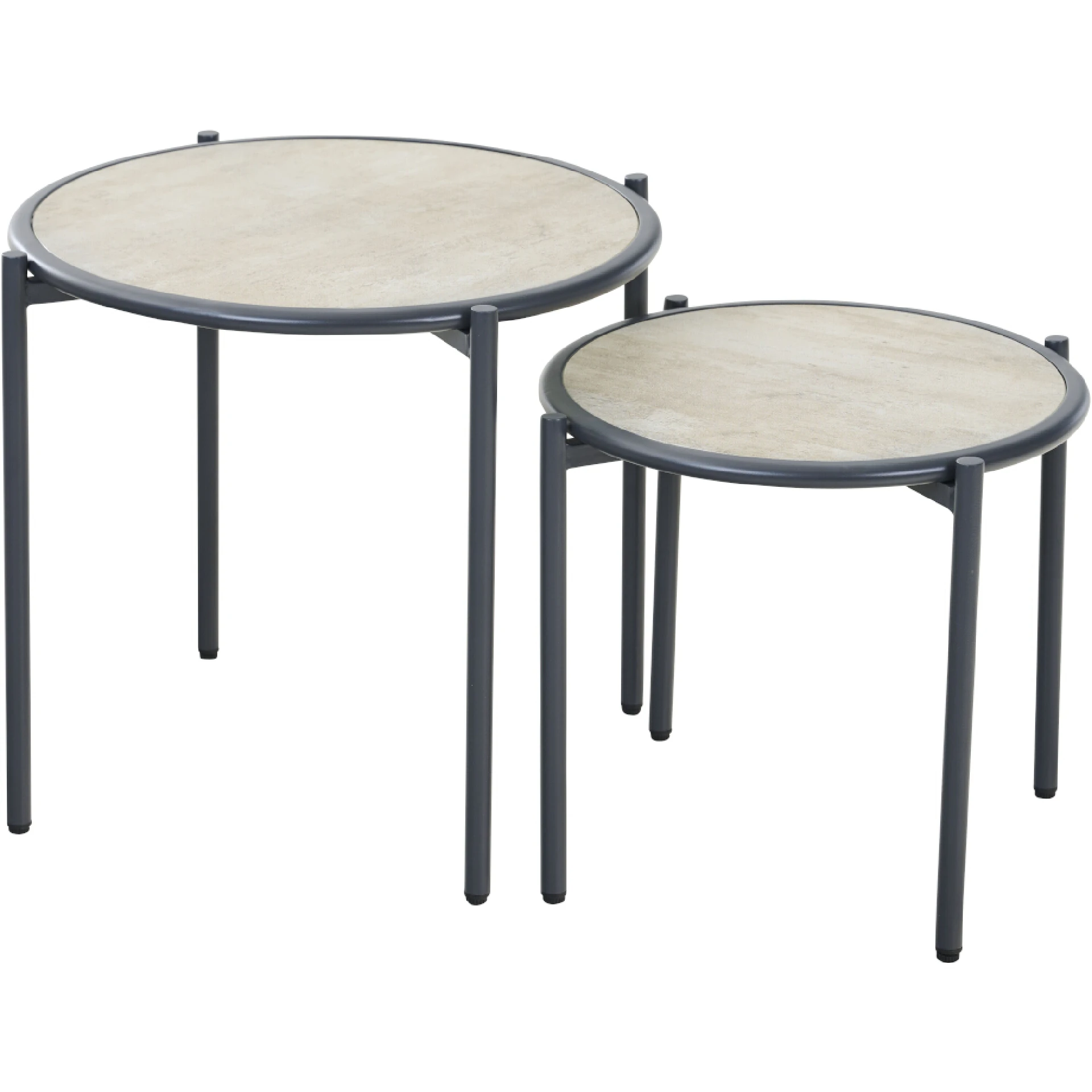 BALI Loungeset | 2er Bank + Fußablage + 2 Tische ...