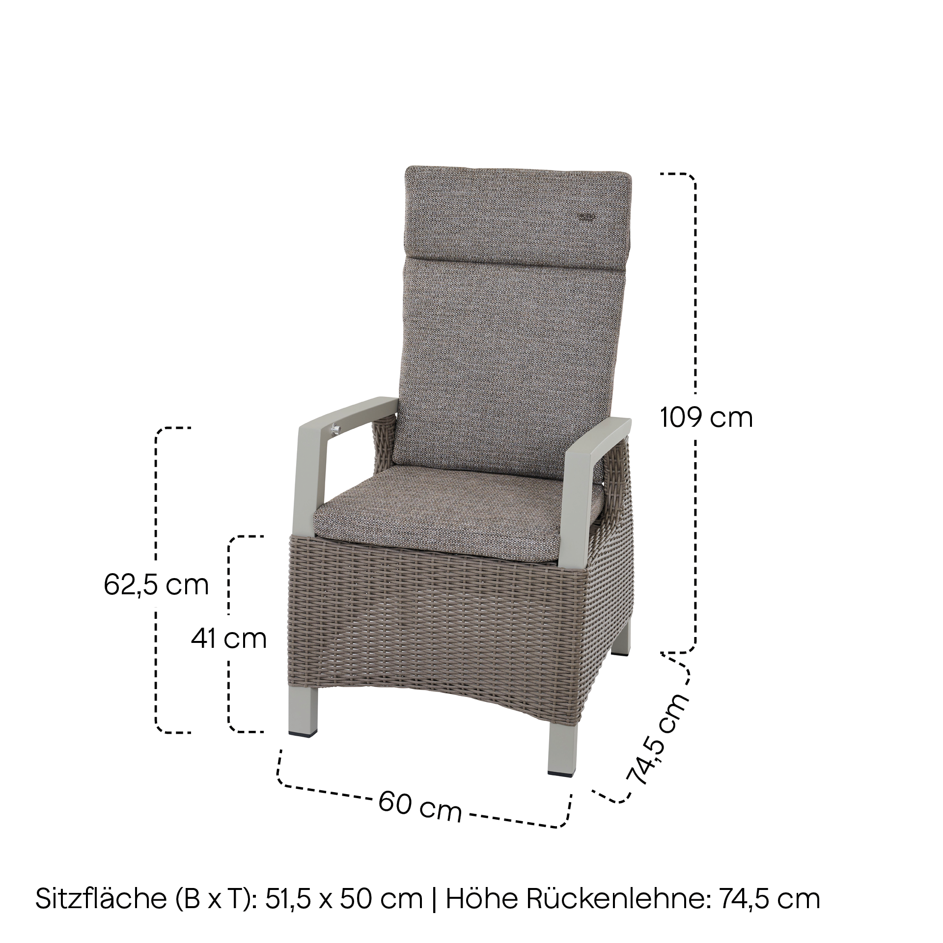 CORIDO Move Sessel | inkl. Kissen | mix taupe / se...