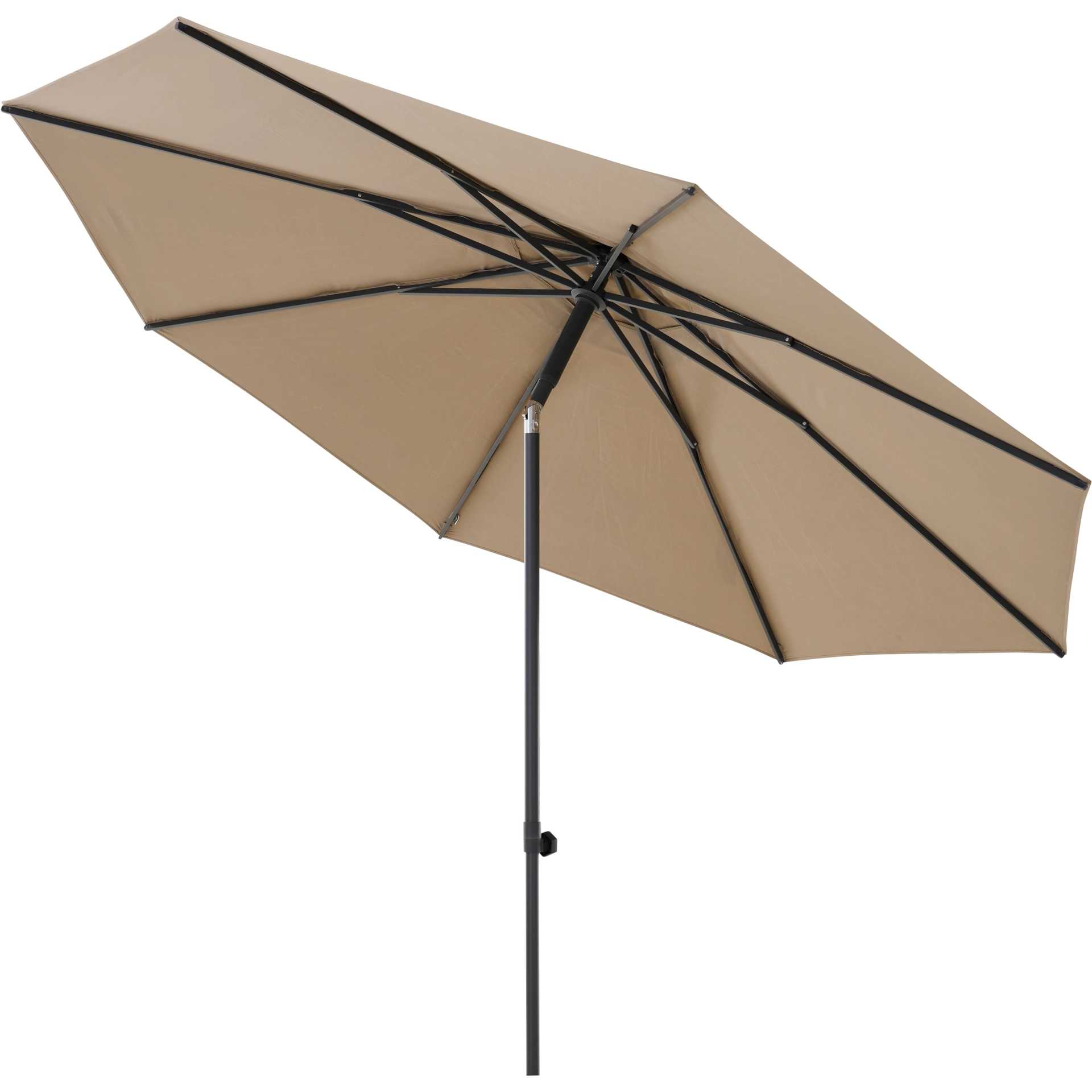 FAGUS Mittelstockschirm PushUp | Ø 300 cm | taupe...