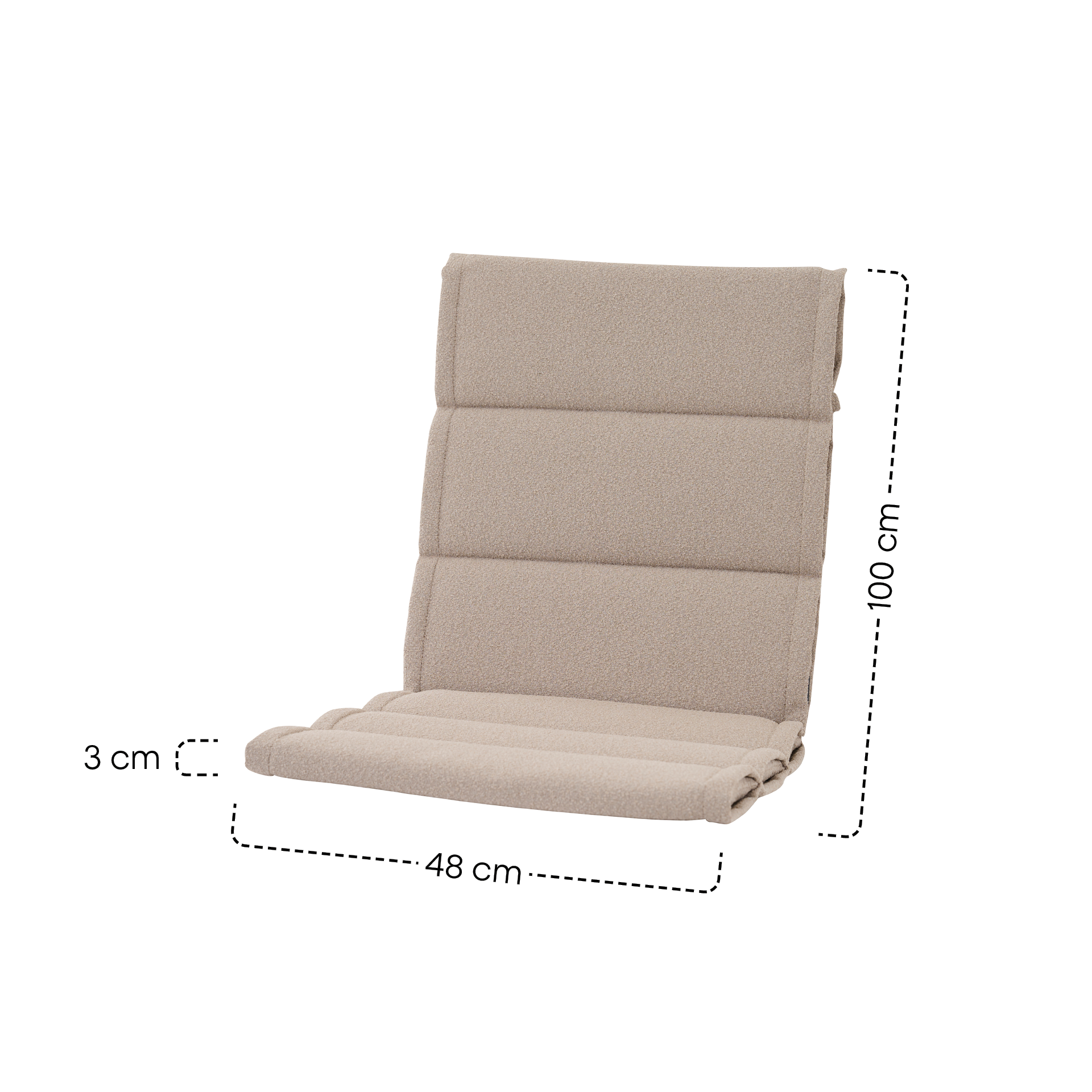 MALU Sesselauflage | toffee | 100 cm