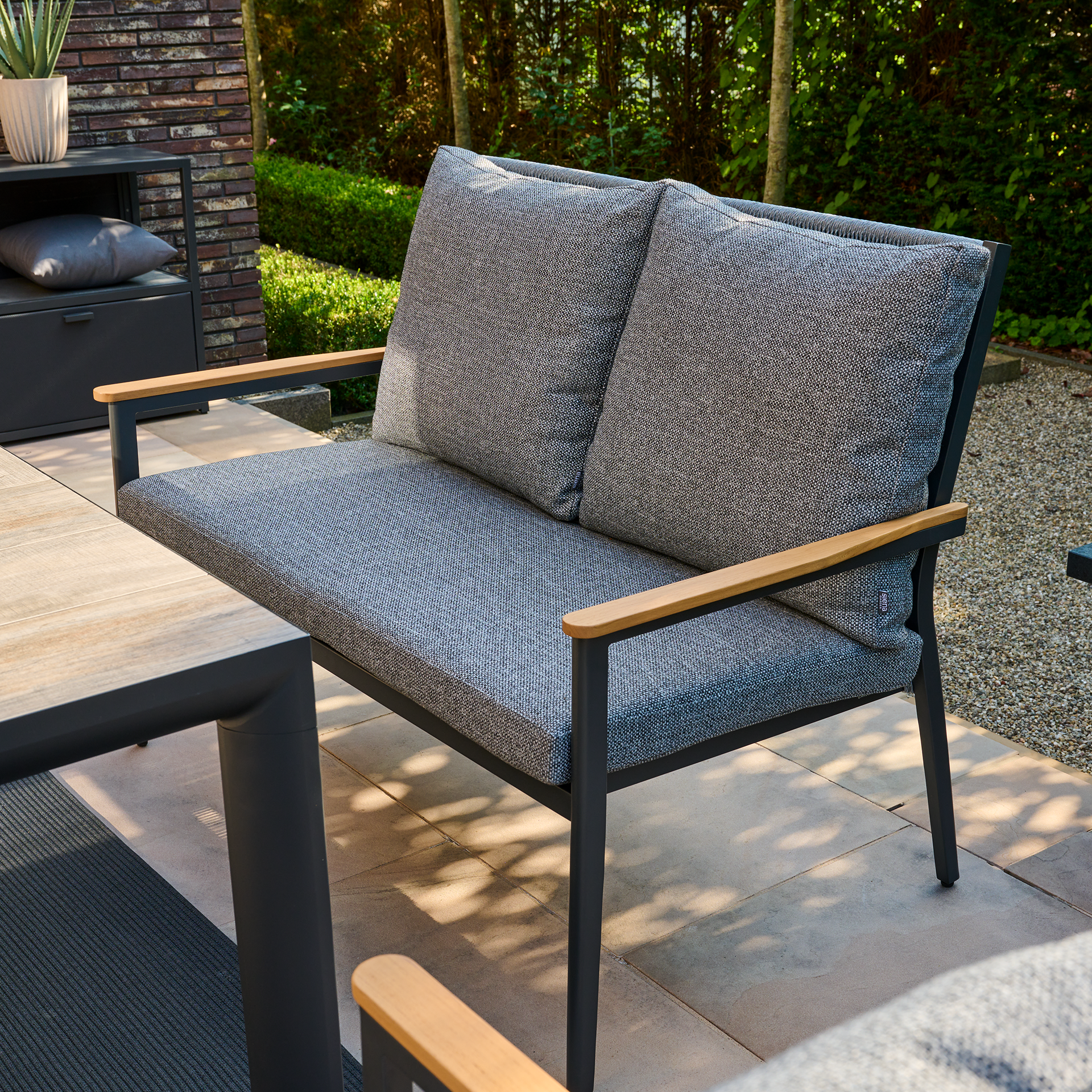 LIGURIA 2er Bank Comfort Plus | mix grey / anthraz...