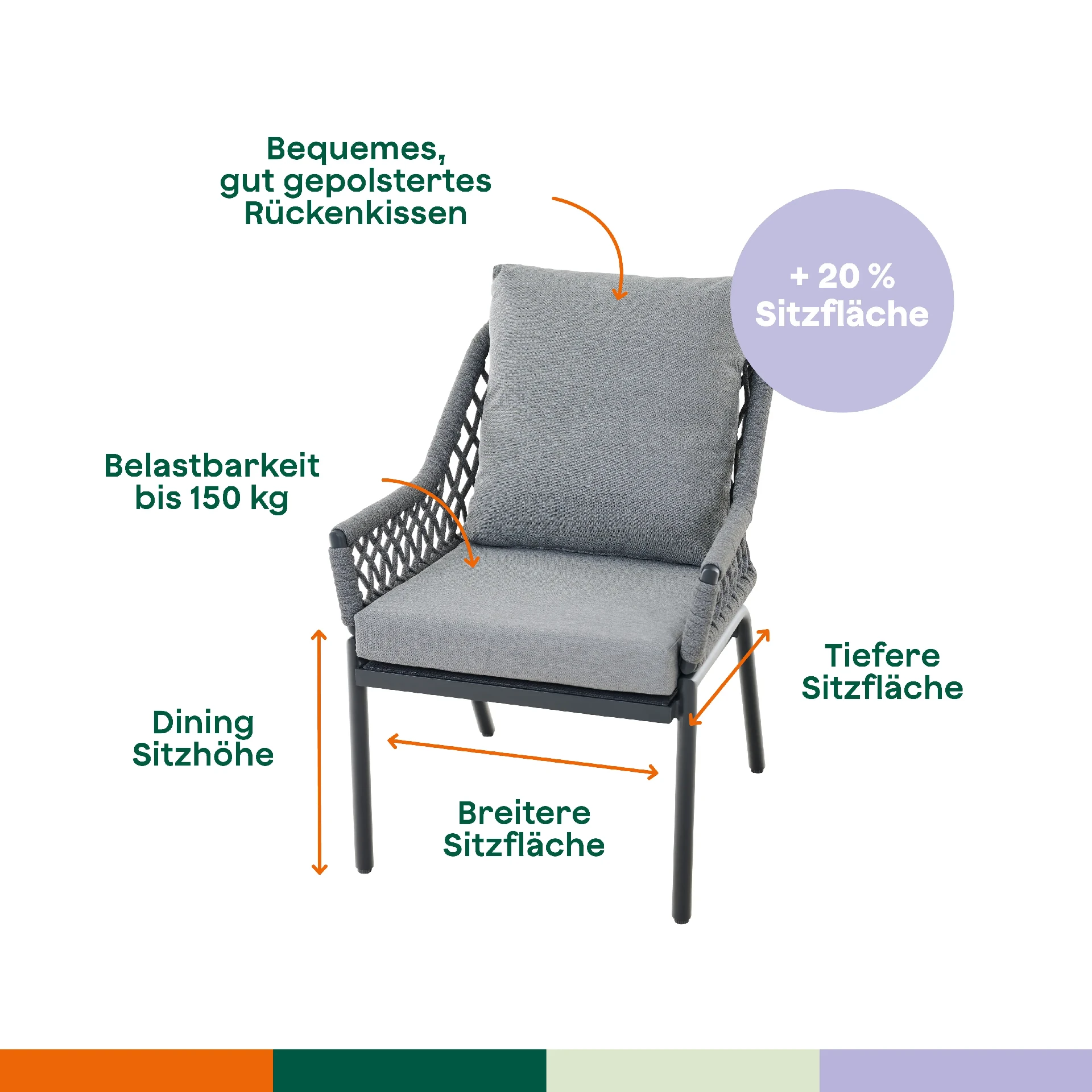 CHESTER tuinstoel Comfort plus | lichtgrijs mix /...