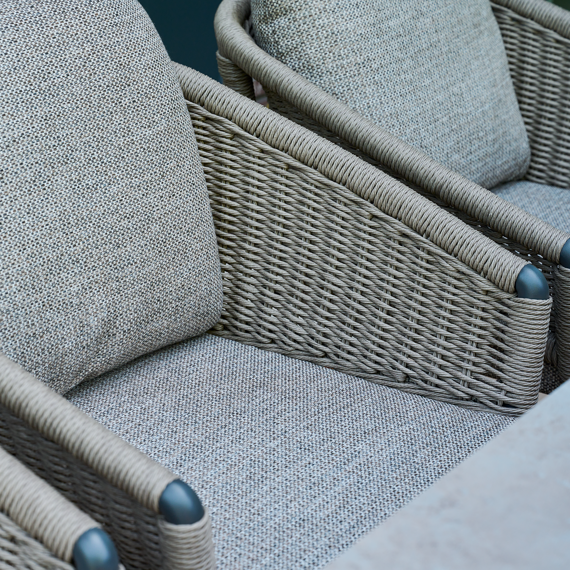 MERANO Stapelsessel | inkl. Kissen | taupe / anthr...